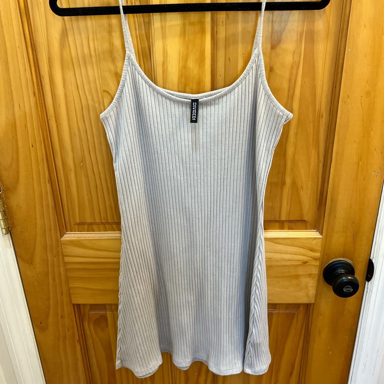 H&M Divided Ribbed Mini Dress ☁️ Size M ☁️☁️☁️ Offers... - Depop