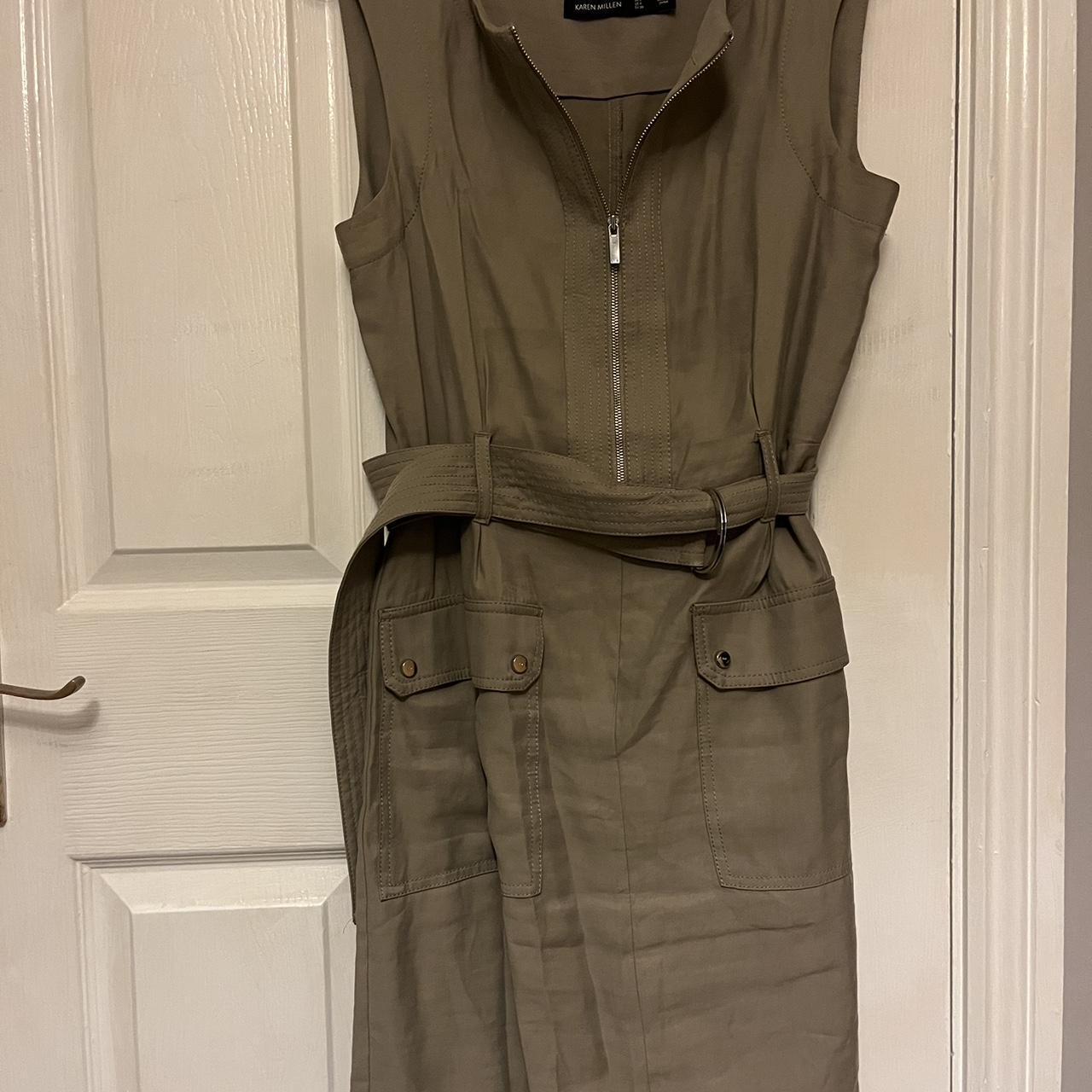 Karen Millen Khaki utility dress. Worn once like. Depop