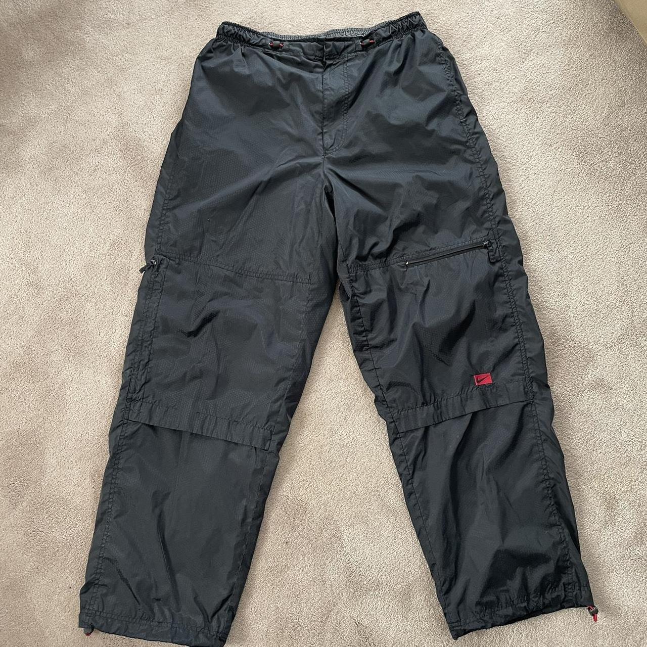 2000s baggy parachute pants Has heel bite one the... - Depop