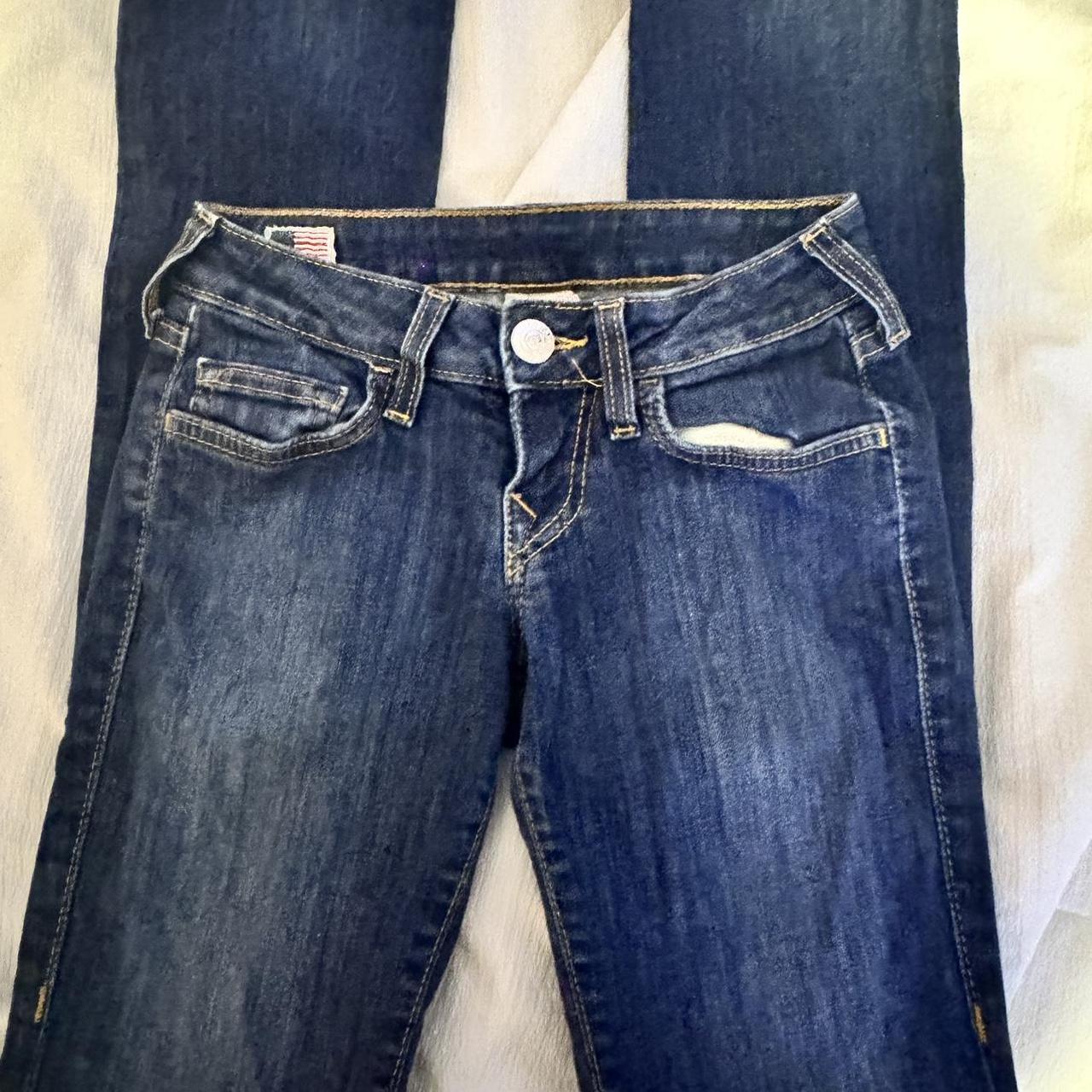 Low Rise True Religion Jeans 🤎🩵 No flaws and barely... - Depop