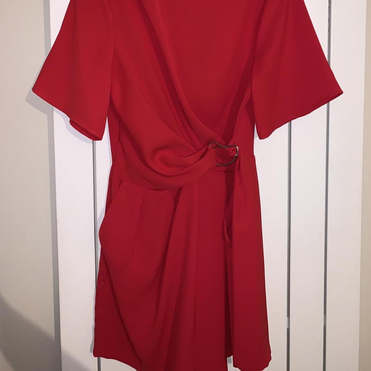 Zara Women's Red Playsuitromper Depop