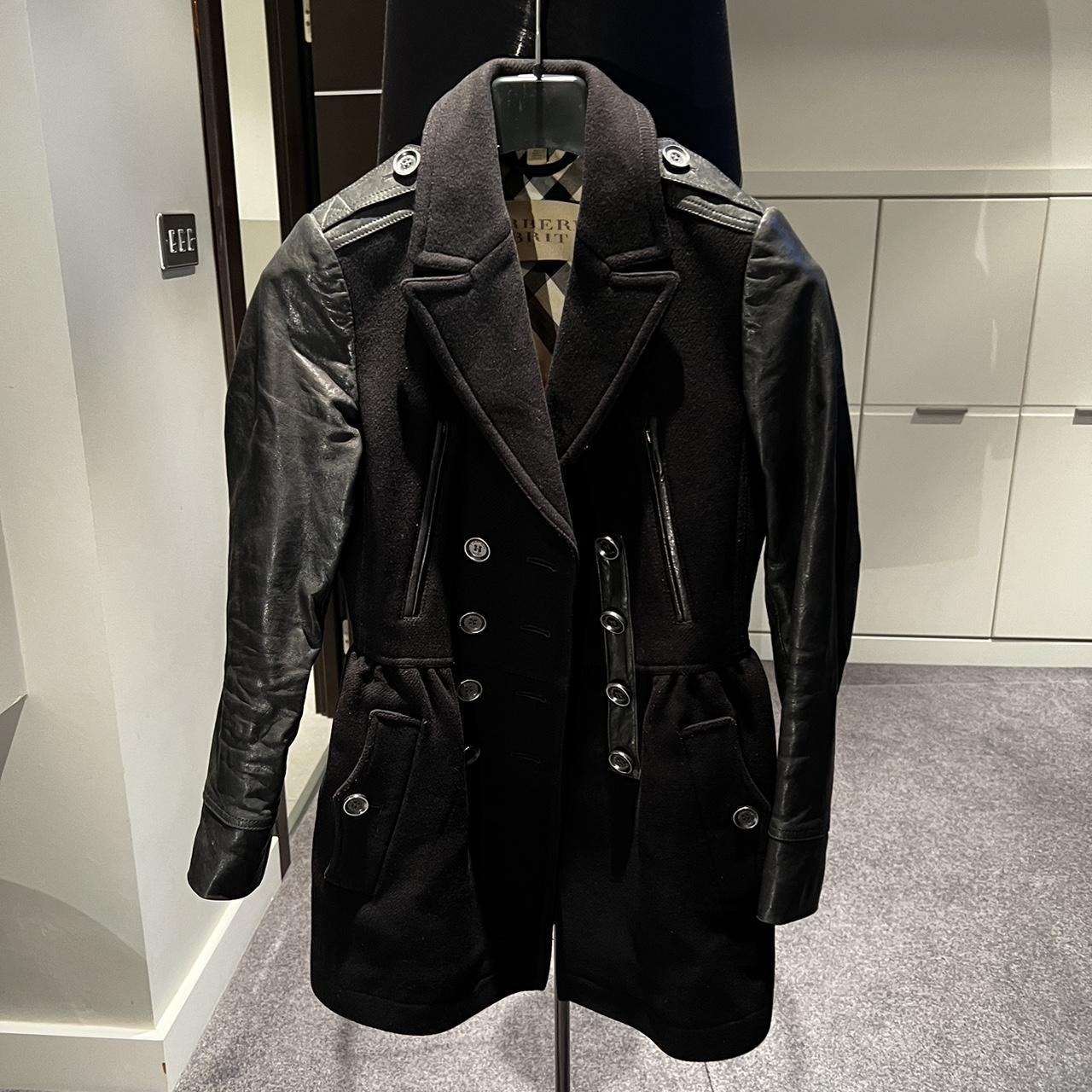 Burberry leather jacket ladies best sale