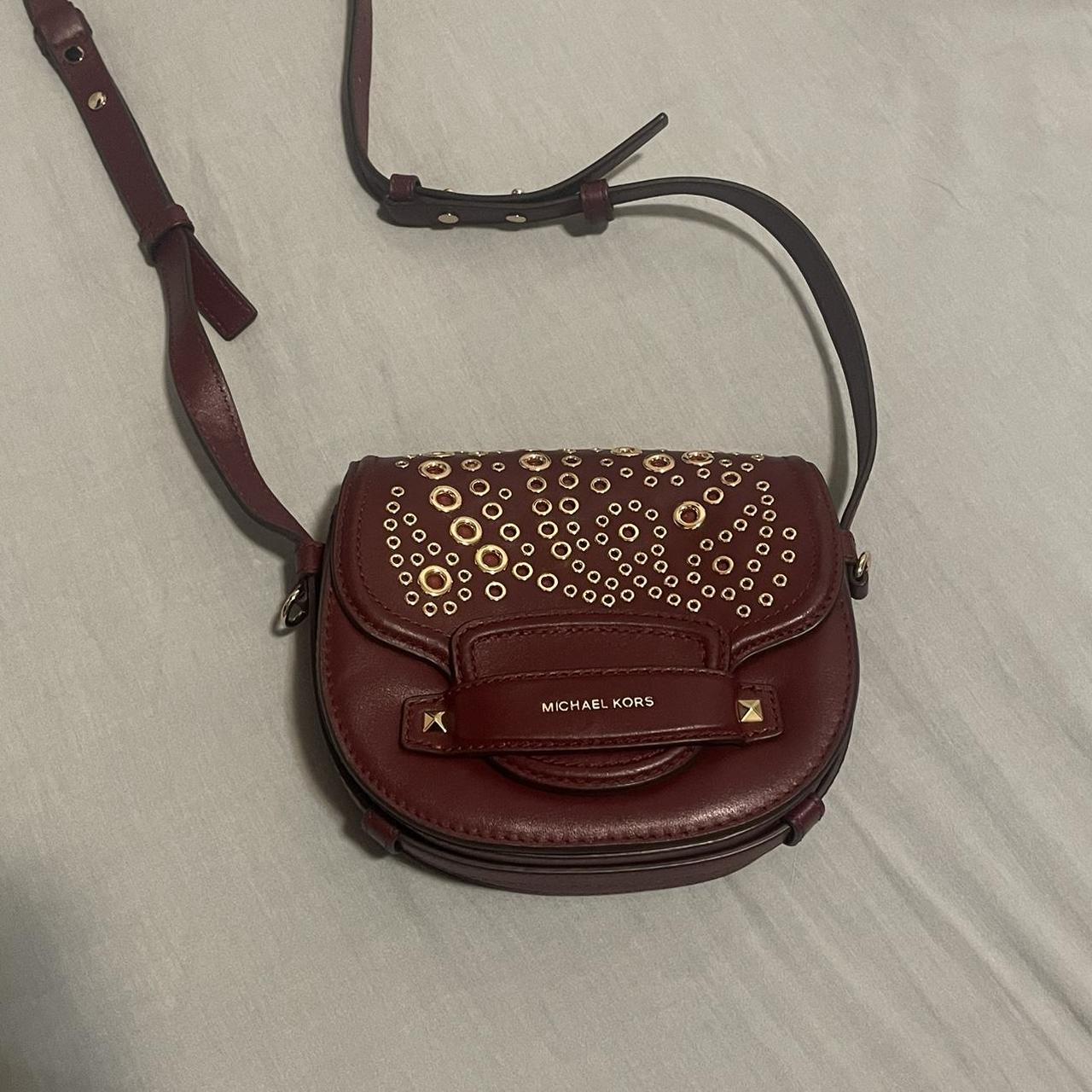 NWT Michael Kors Leather Mini Saddle Crossbody. Depop