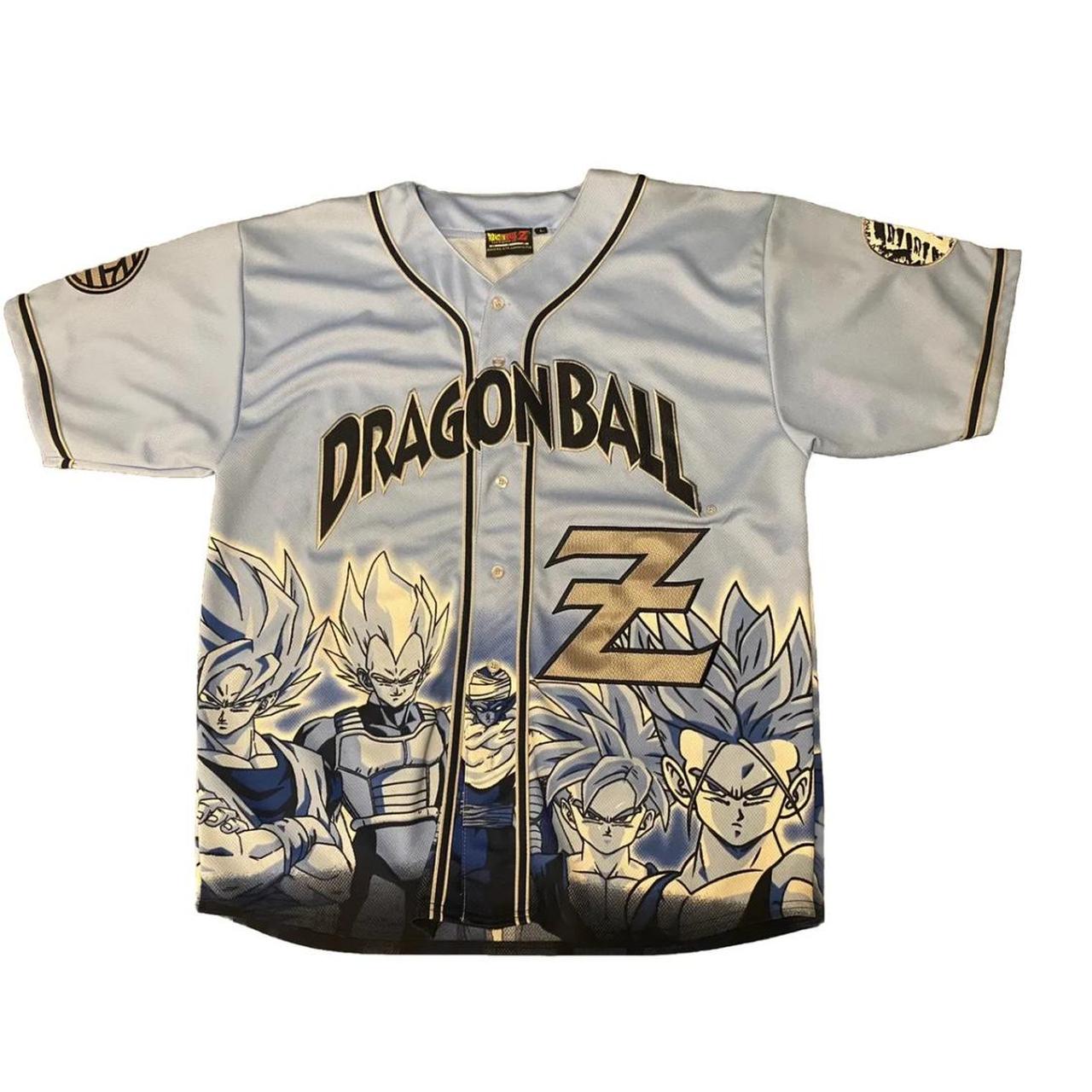 Vintage Y2K Dragon Ball Z Button Up Jersey Shirt... Depop