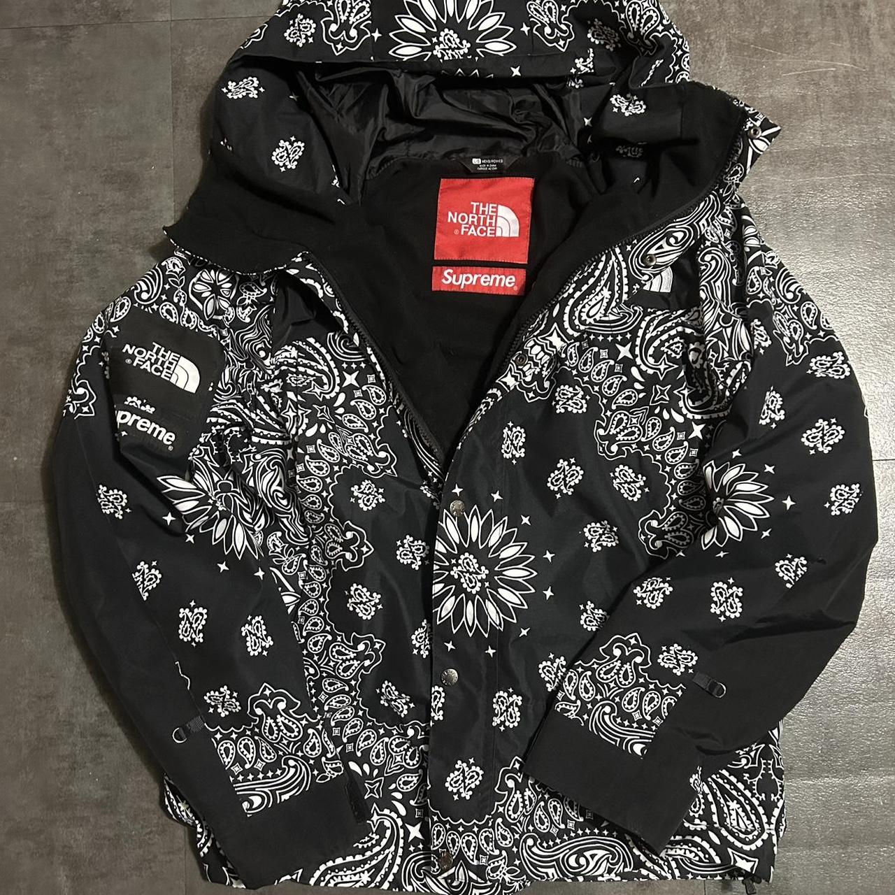 Supreme the north face cheap bandana mountain jacket red