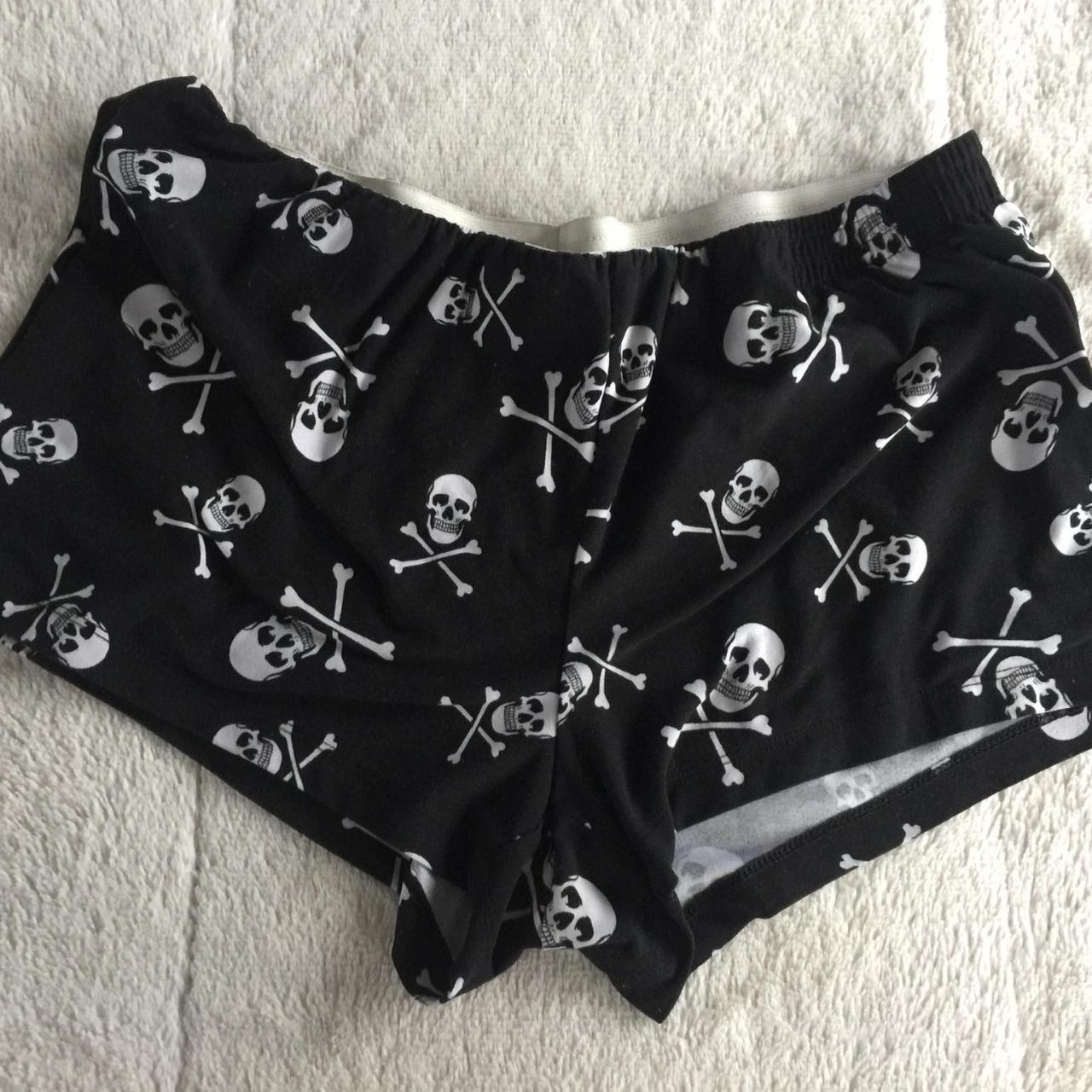 Goth Y2k Skeleton Shorts - Depop