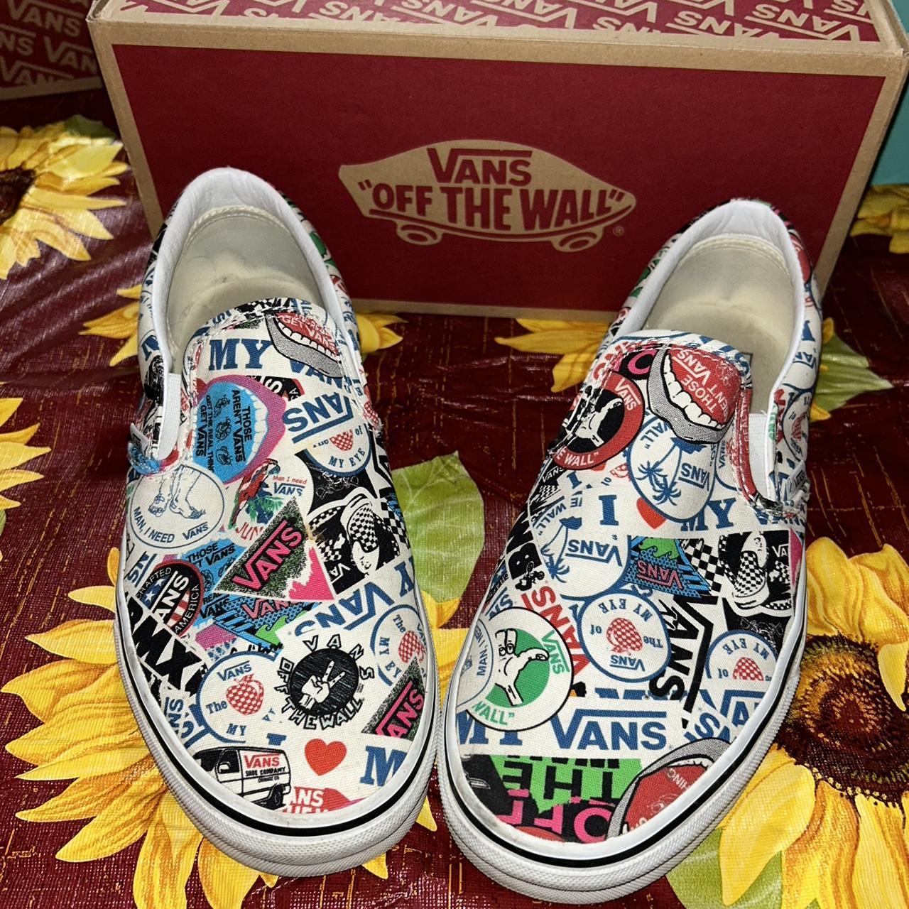 Vans mash up stickers clearance slip on