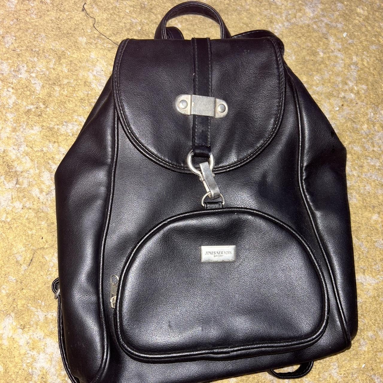 Jones New York | Bags | Jones New York Signature Mini Backpack In Emboss  Black With Gold Hardware Nwt | Poshmark