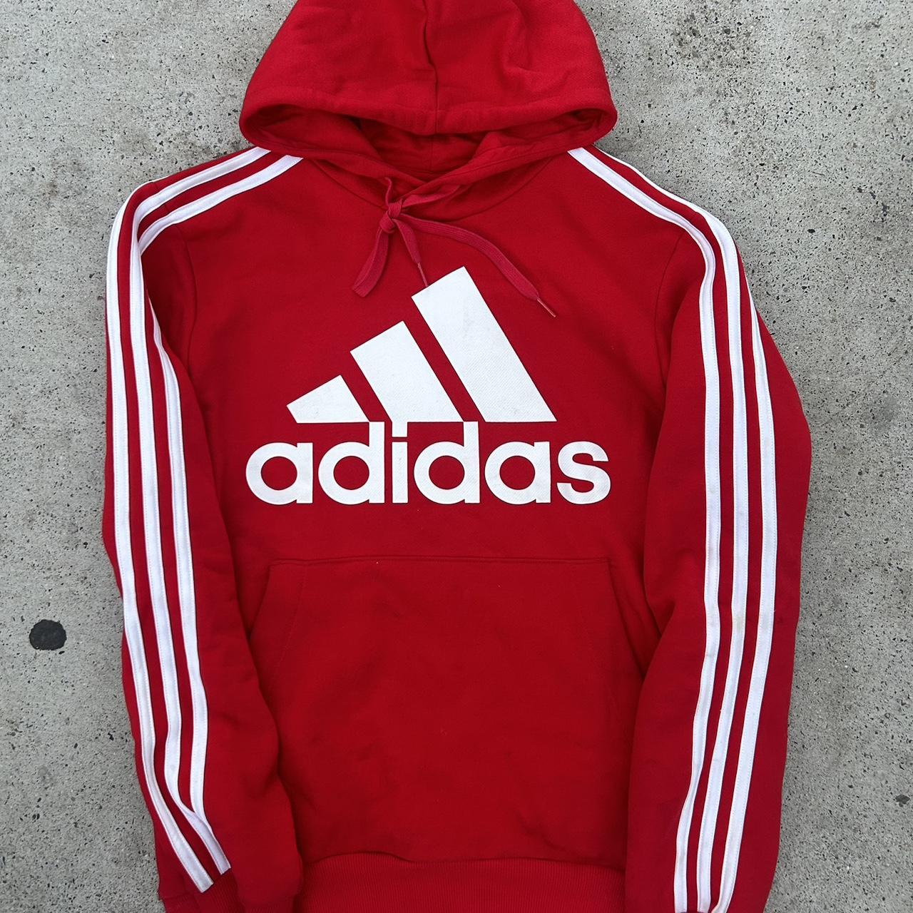 Mens red sale adidas sweatshirt