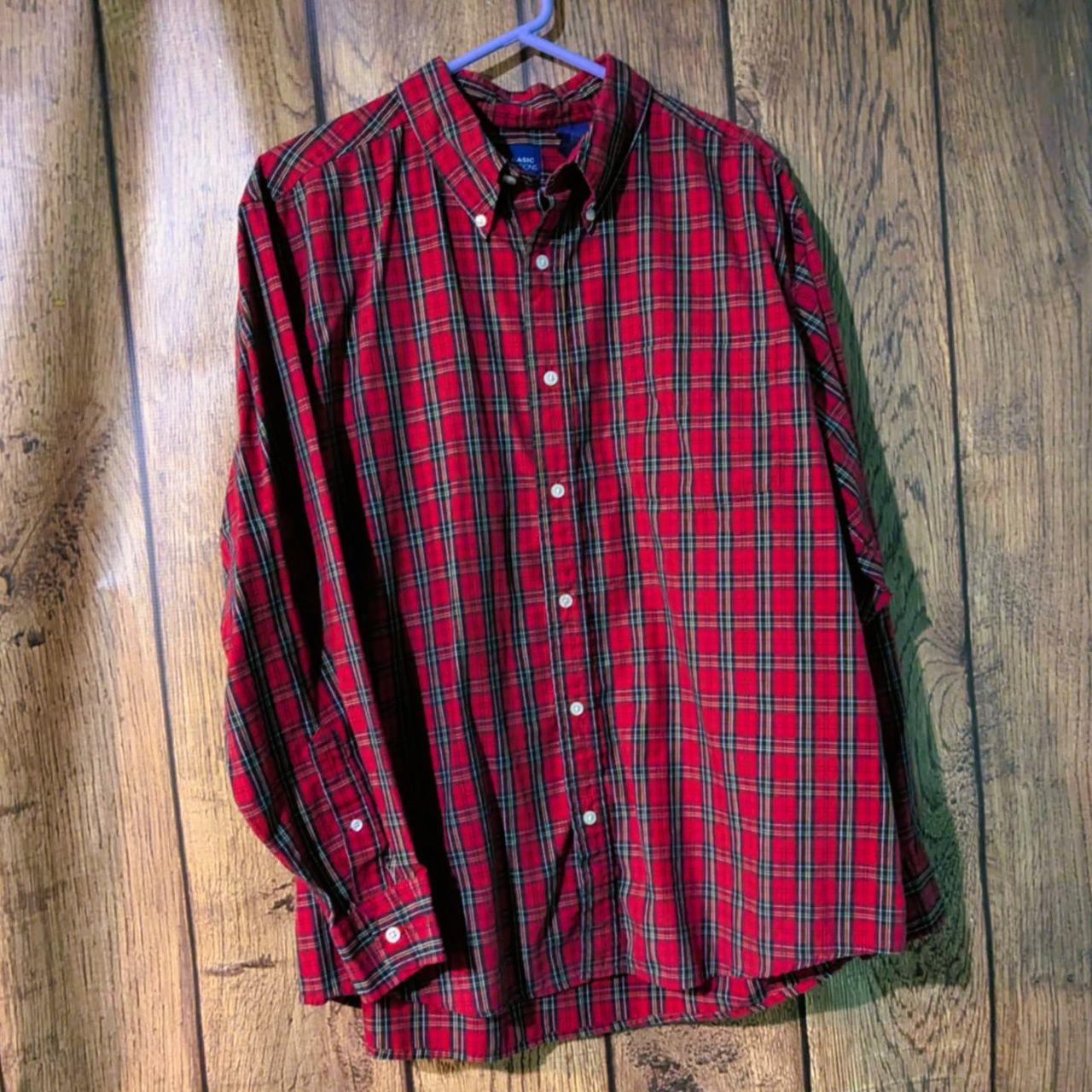 Basic Editions Men's Shirt - Red/Multi - L – Basi… - image 2