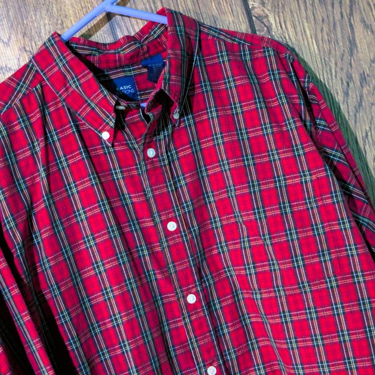 Basic Editions Men's Shirt - Red/Multi - L – Basi… - image 1