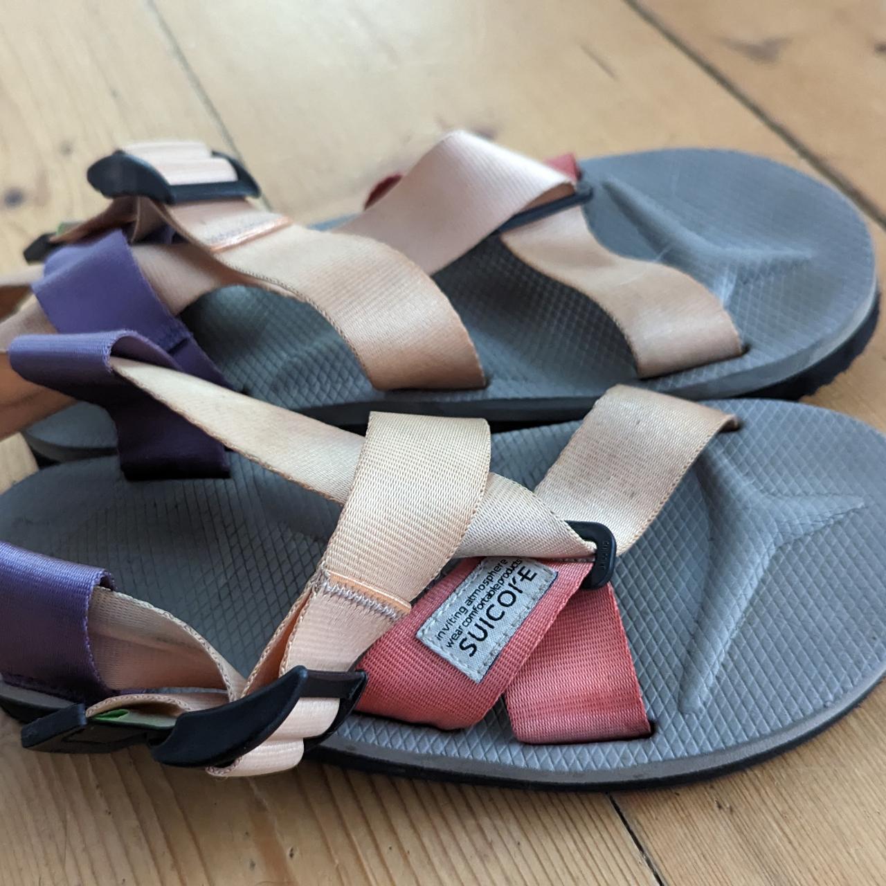 Suicoke CHIN2 Cab sandals in peach purple pink Depop