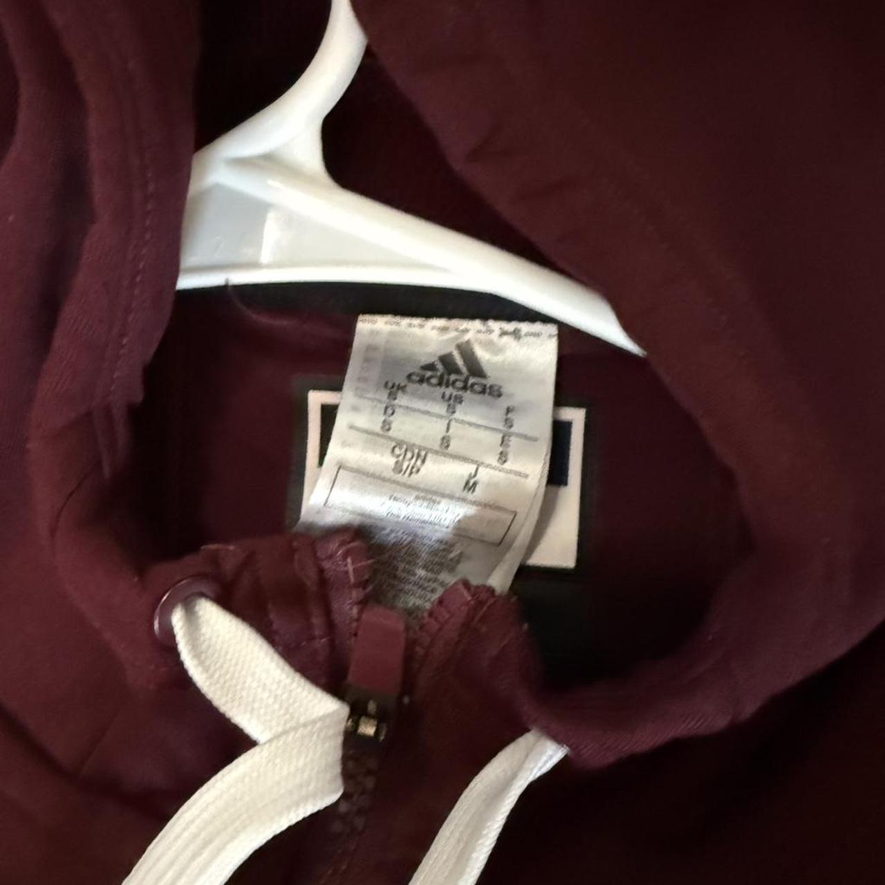 Adidas Women's Hoodie - Burgundy/Red - S – Burgun… - image 3