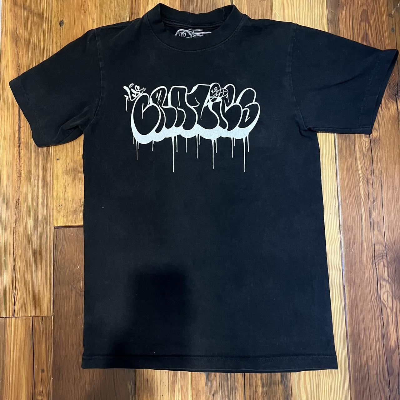 Los Crazies black with white throwie graphic tee... - Depop