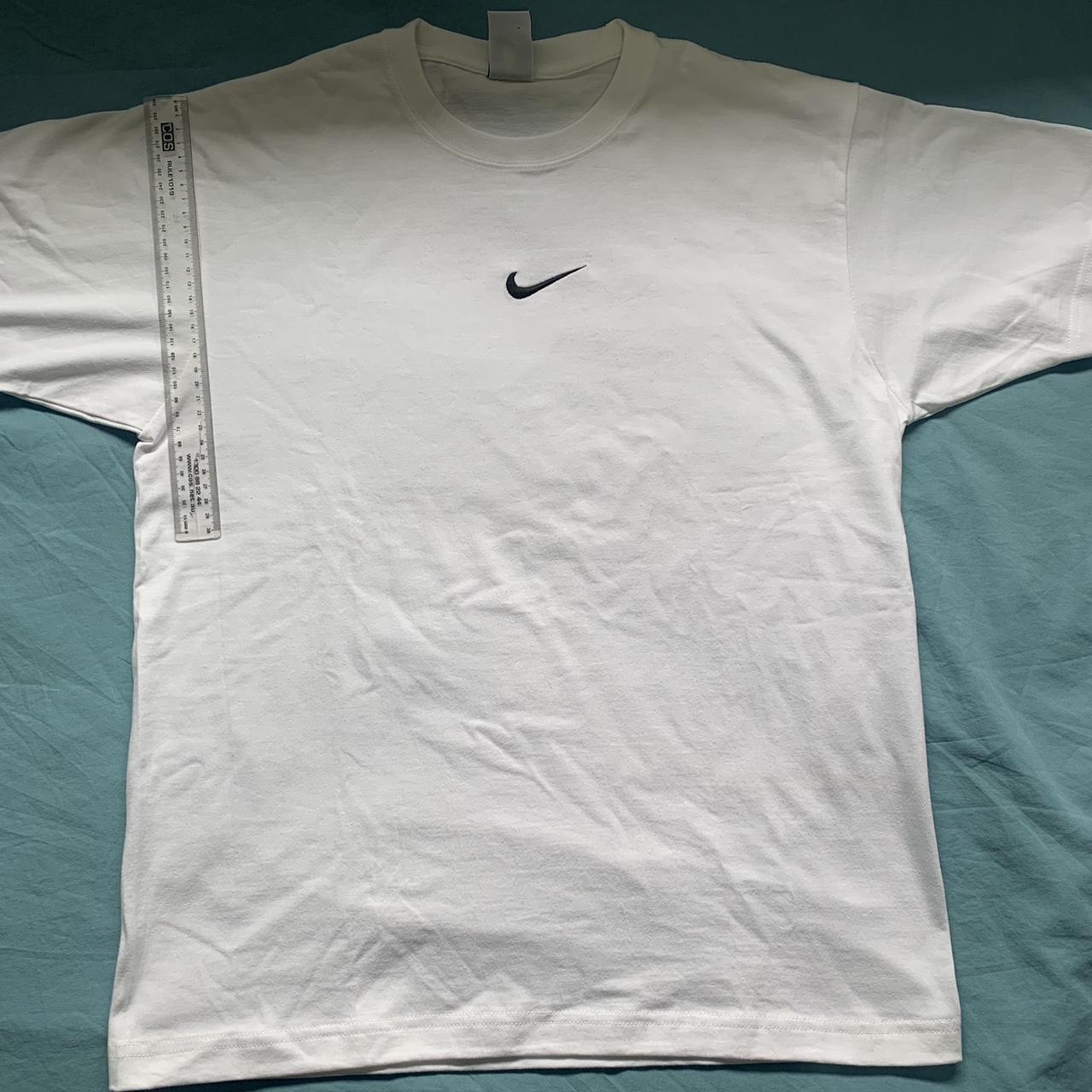 Size S White centre logo Nike shirt Thick fabric... - Depop