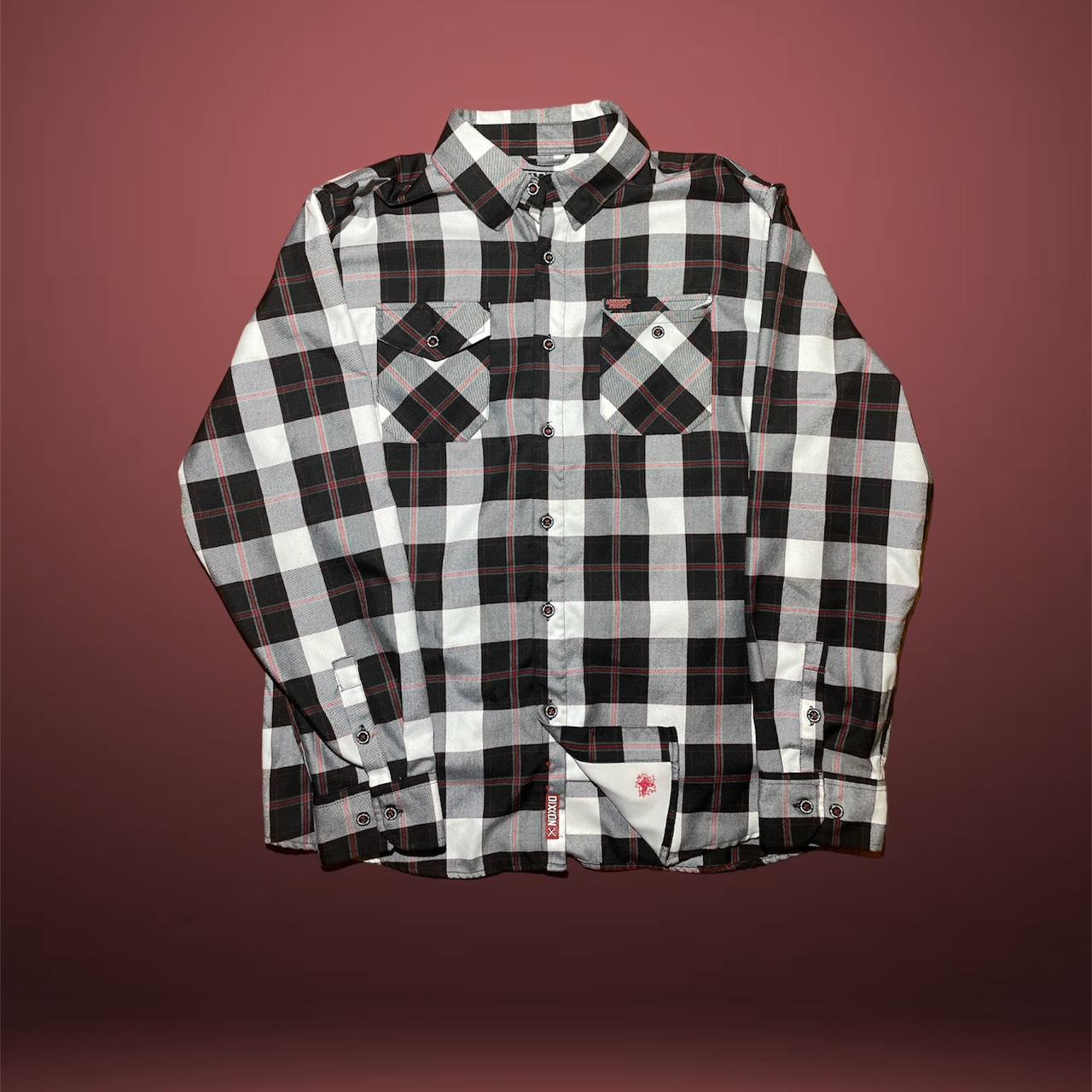 Dixxon online flannel black/white/red Agnostic Front long sleeve, size L, NWT