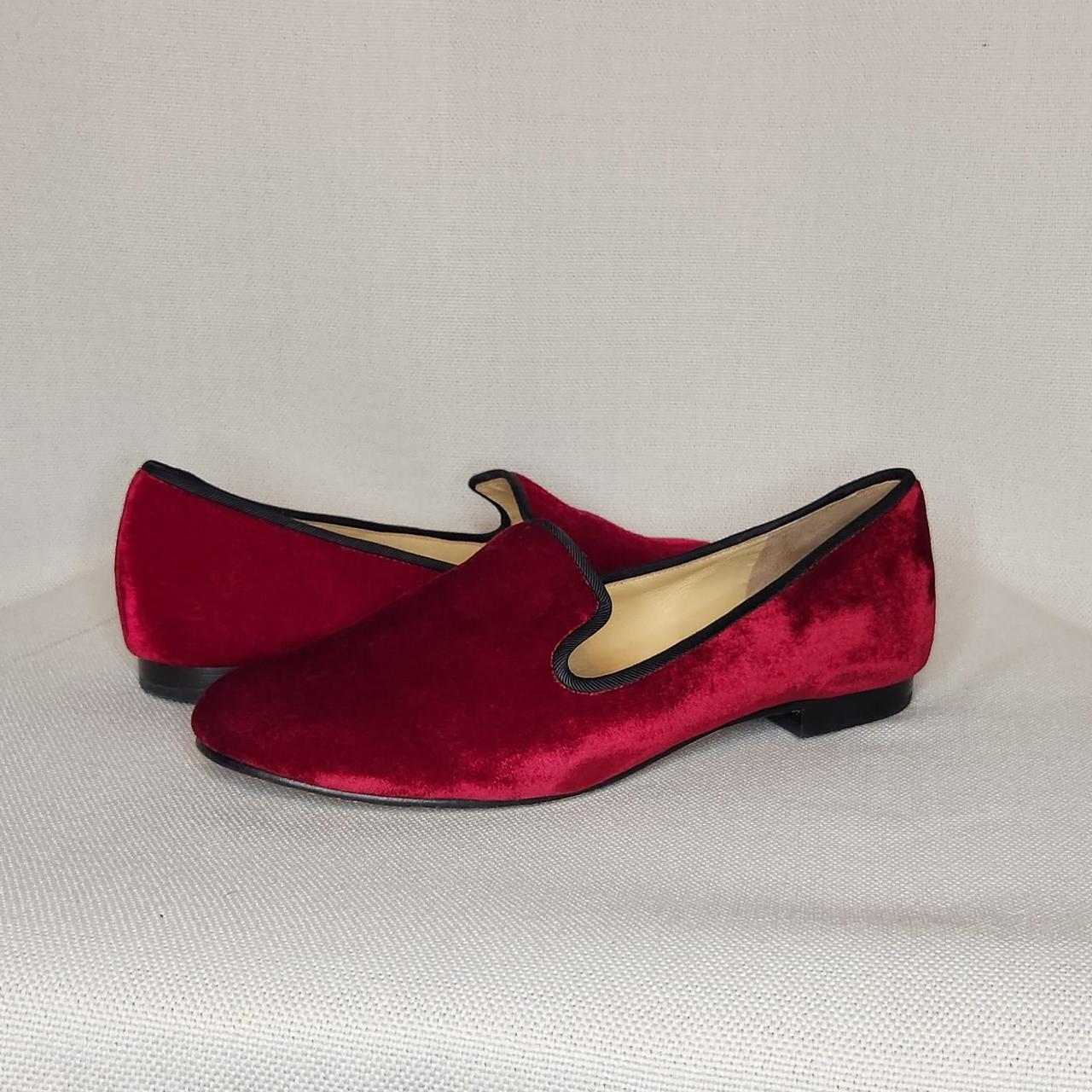 Cole haan red shops velvet shoes