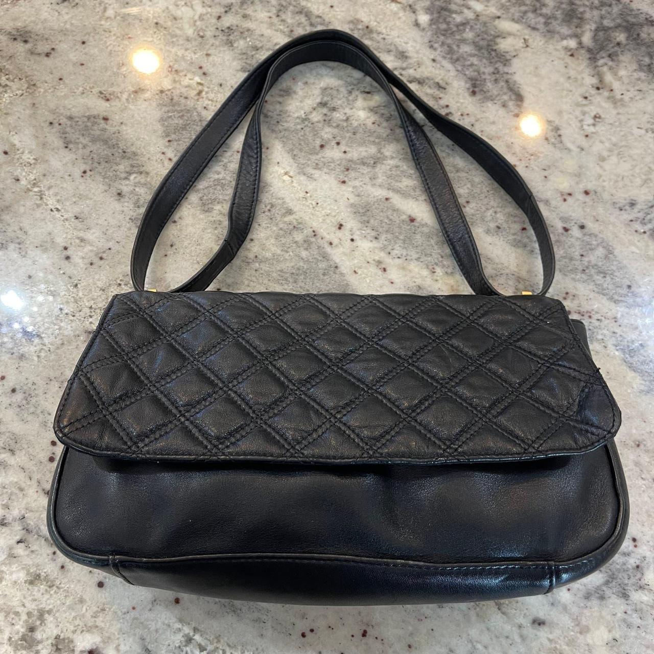 Etienne Aigner shoulder hand bag. Black leather with Depop