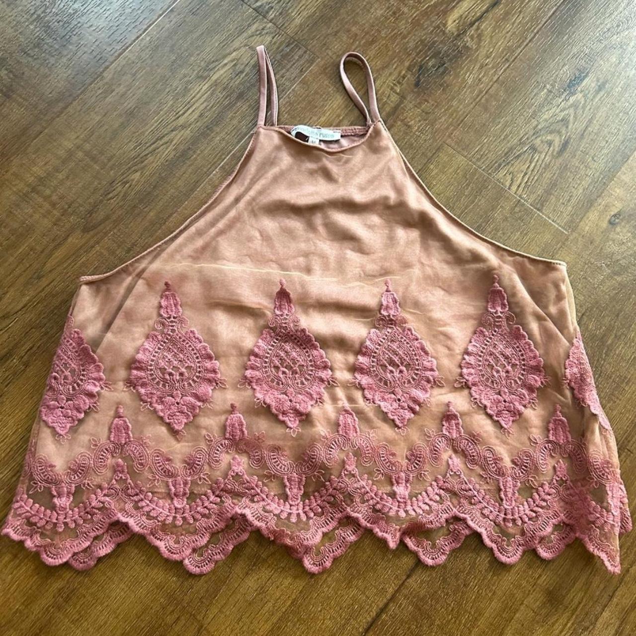 Charlotte Russe Halter Top - pink - Depop