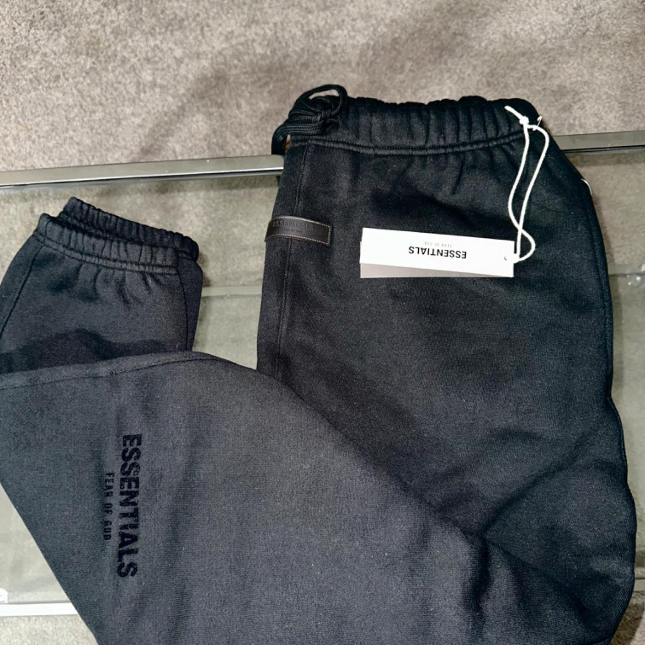 FEAR OF GOD ESSENTIALS BLACK SWEATPANTS 2019 PAIR - Depop