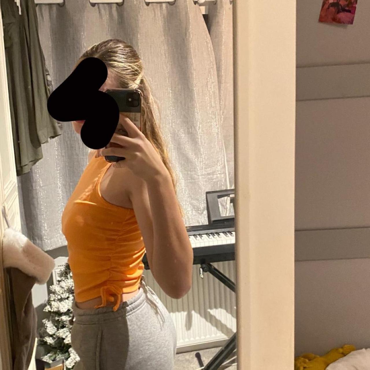 Orange tank top, only worn to try on, new with tags,... - Depop
