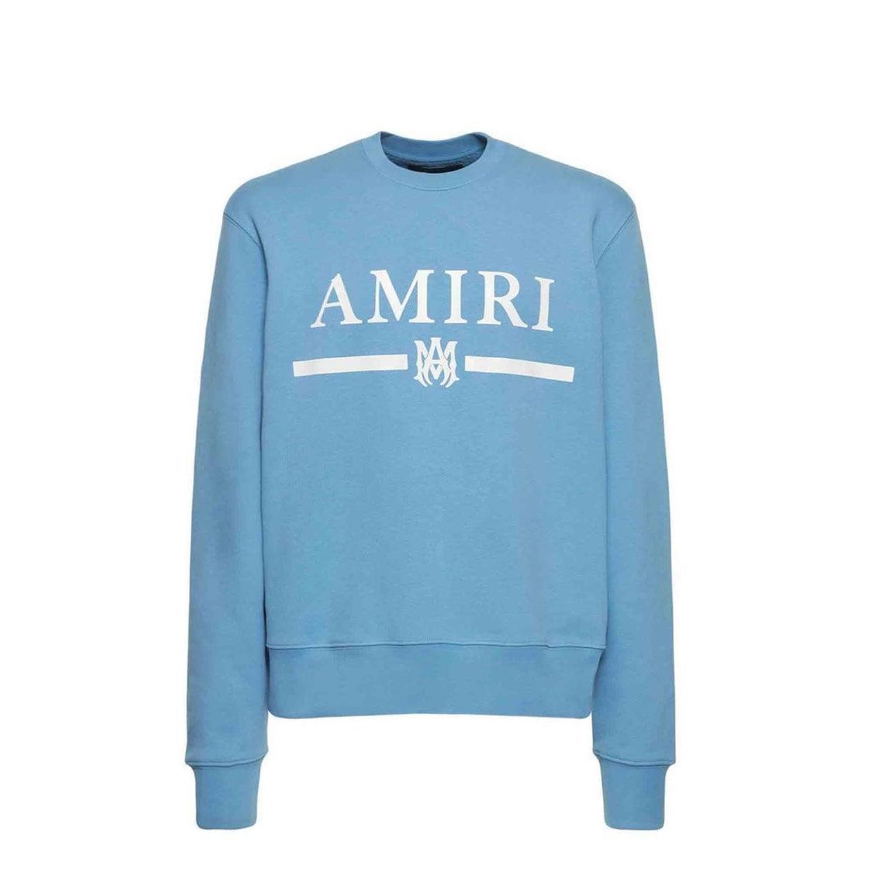 Amiri MA Bar Logo Crewneck Sweat in White | Depop