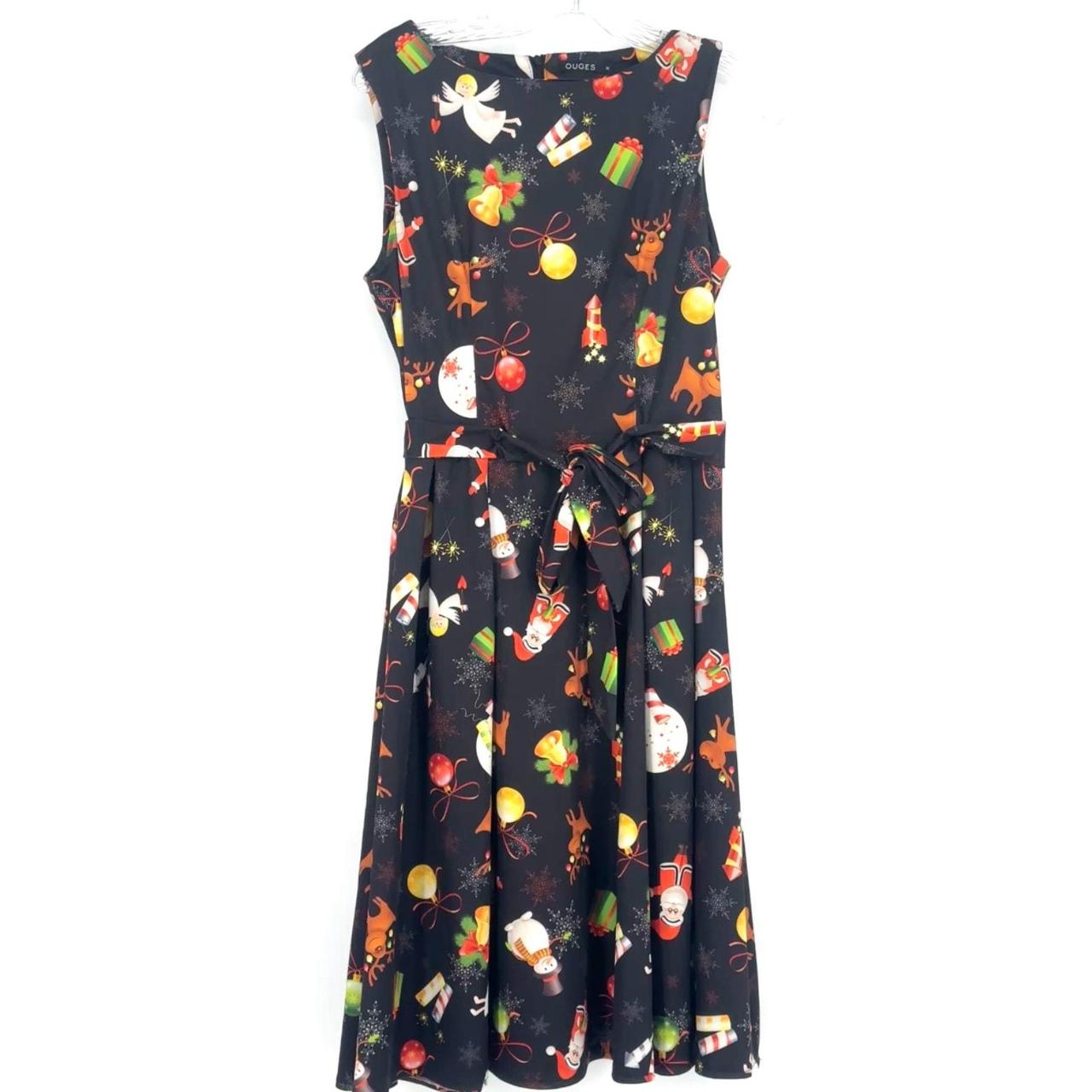 Preloved Women's Pleated Dress - Multi - M – OUGE… - image 1