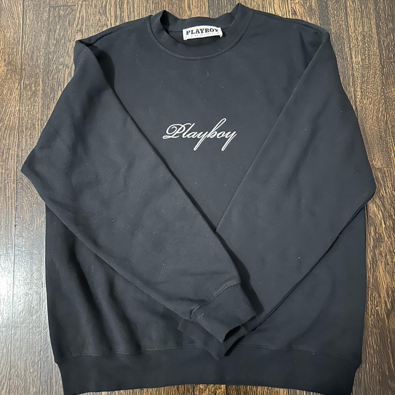 Large Playboy black crewneck Depop