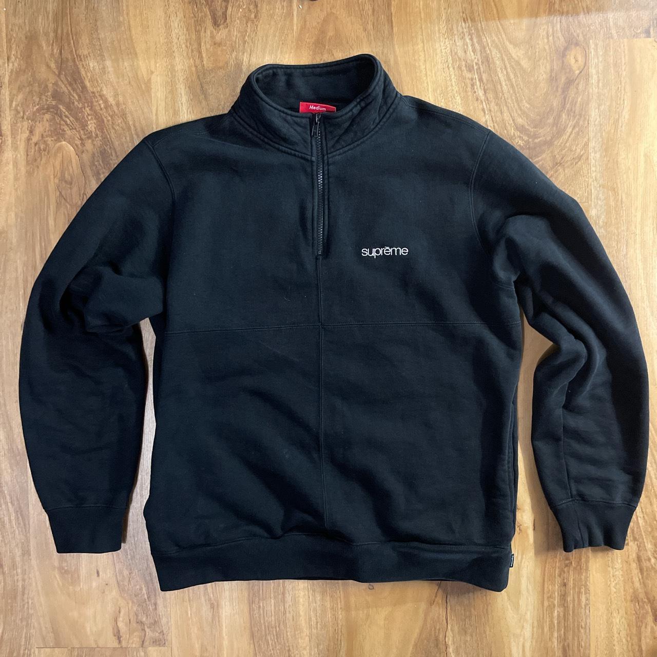 Supreme color blocked half zip outlet sweatshirt