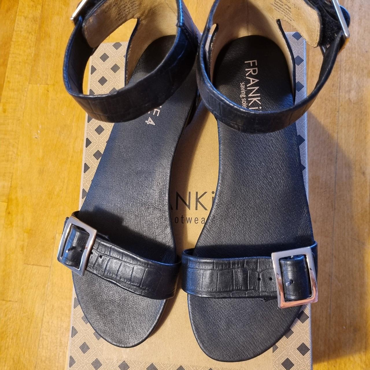 Frankie4 Black Croc Emboss Megan size AU9.5 EU40... - Depop