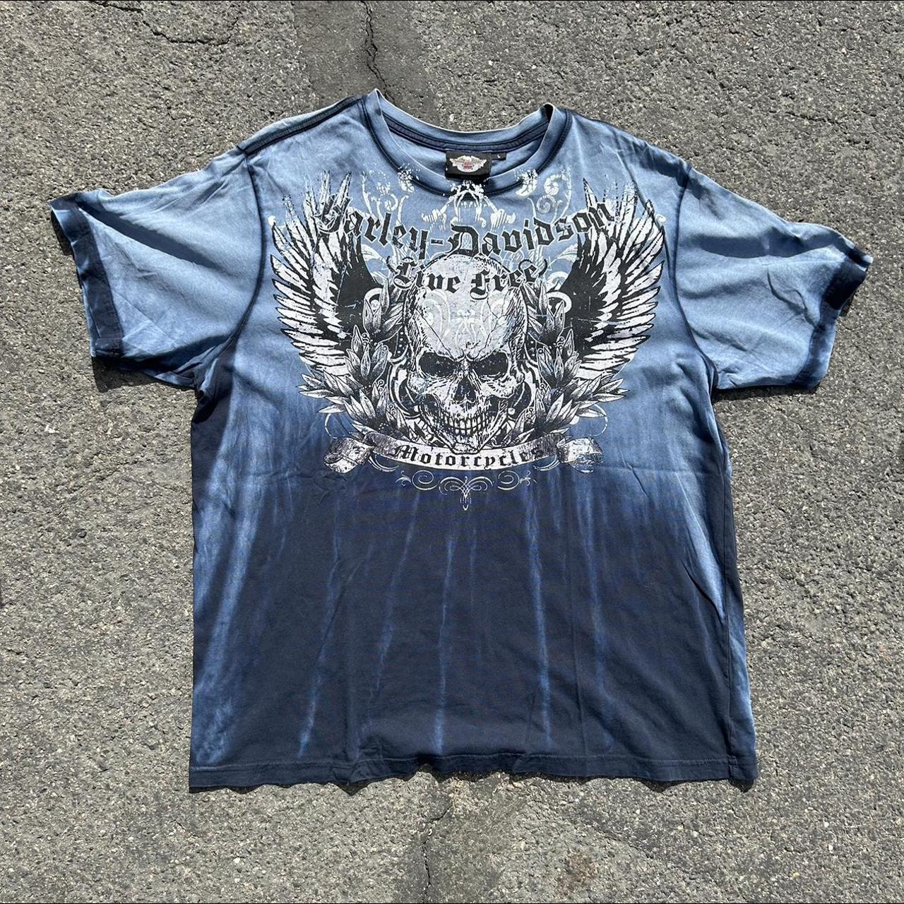 Harley Davidson y2k style shirt see pics for... - Depop
