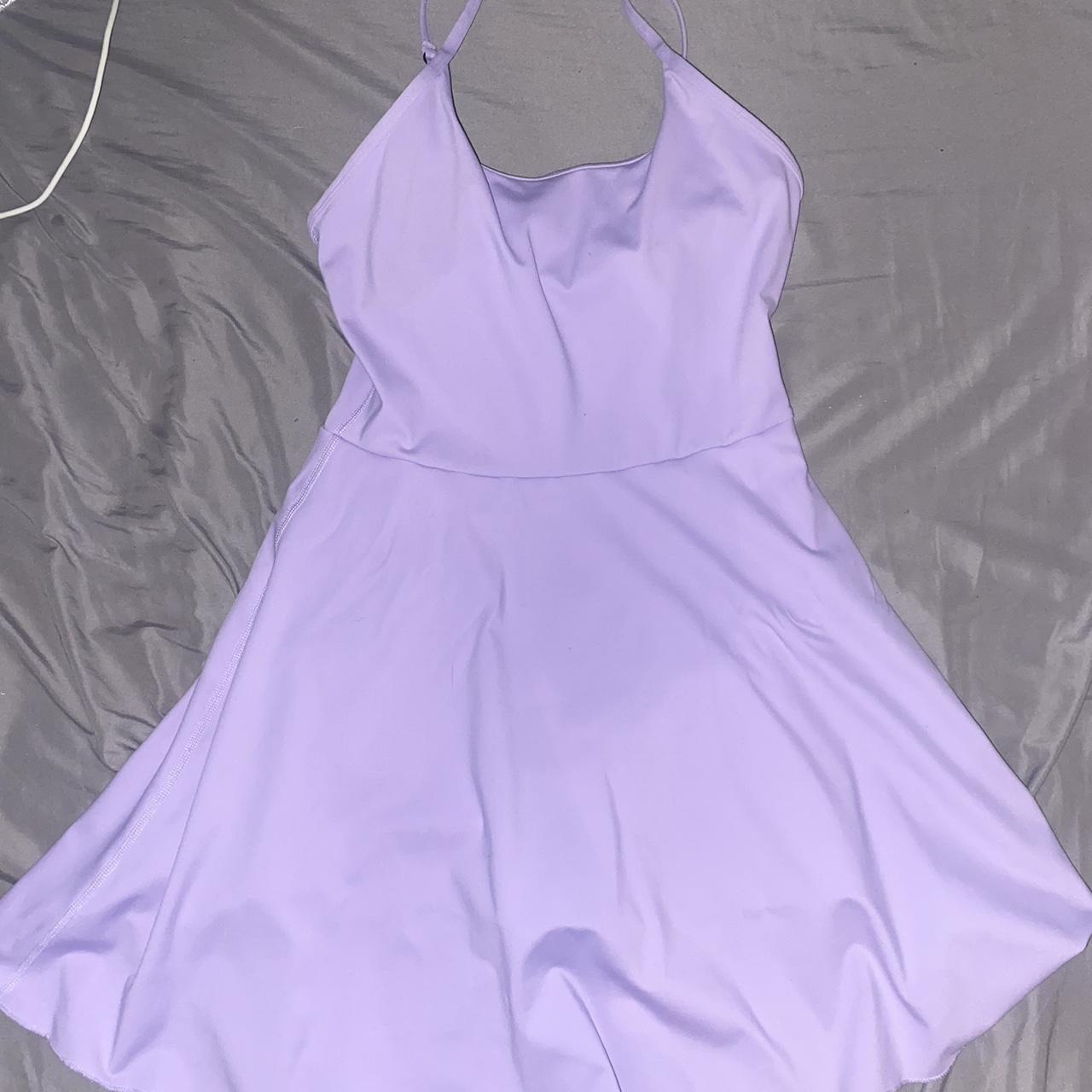 light purple halara dress w/built in shorts and... - Depop