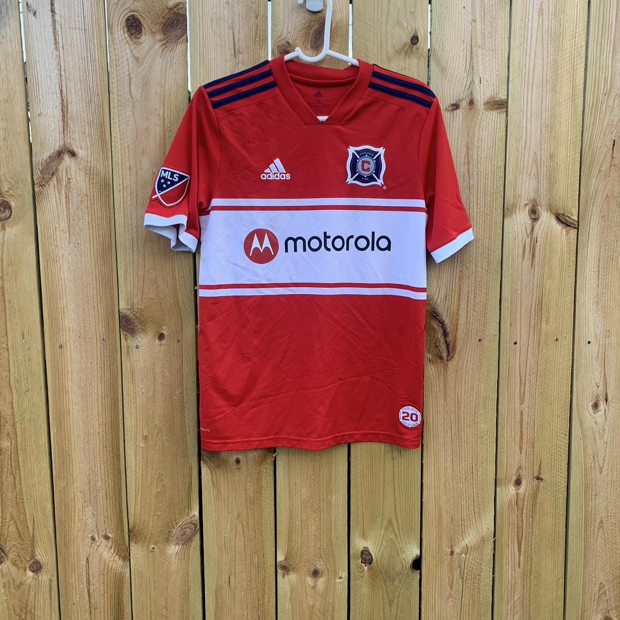 Adidas, MLS Chicago Fire Motorola outlet Soccer Jersey. Size XLARGE