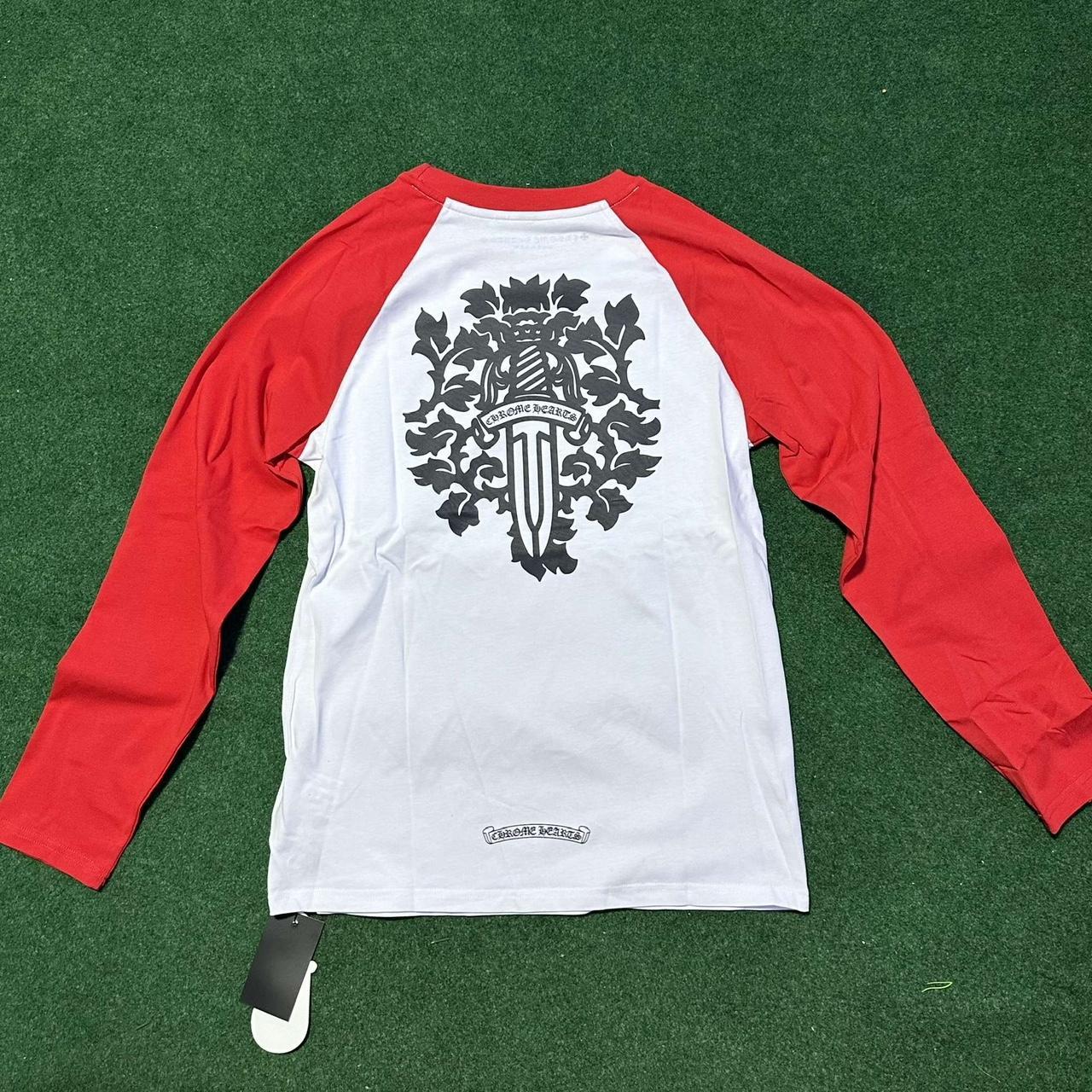 Chrome Hearts Dagger Baseball Long Sleeve Tee 100% | Depop