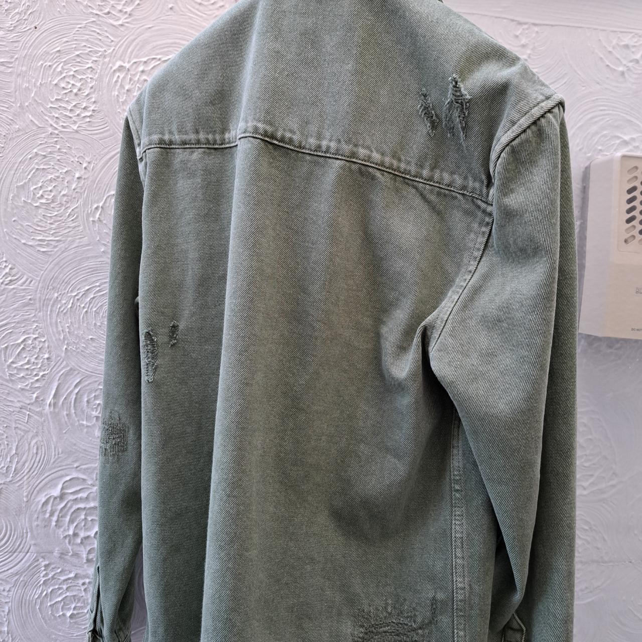Zara green denim jacket - Depop
