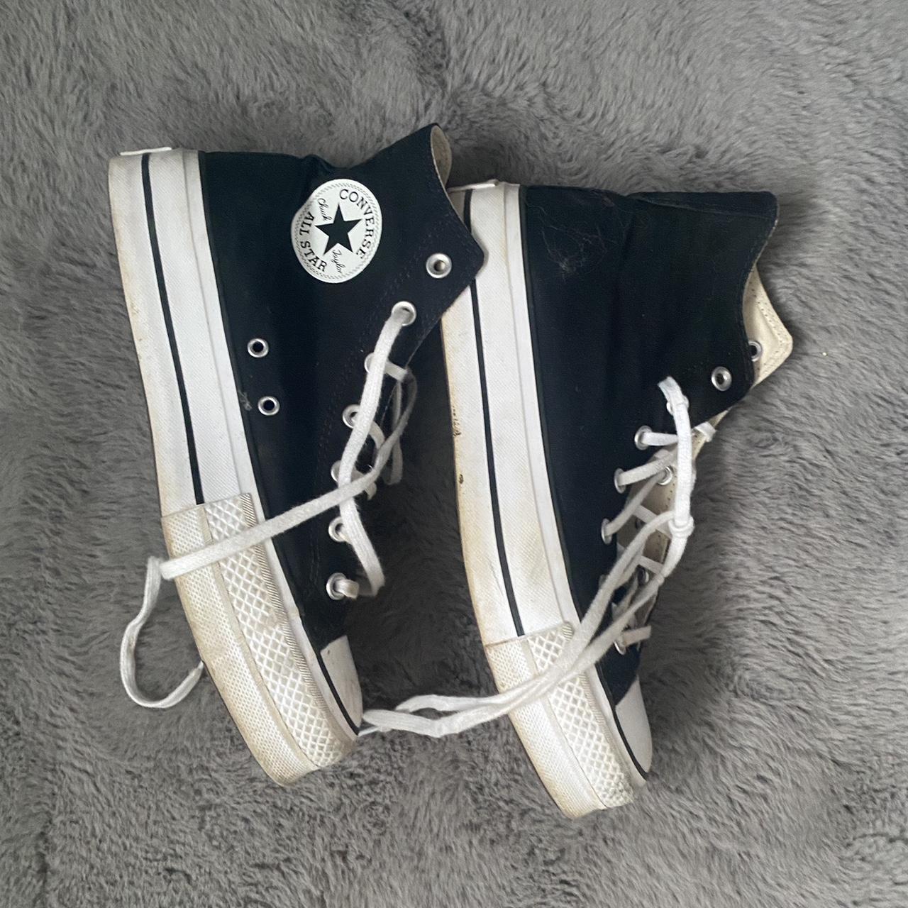 Black Platform Coverse - Depop