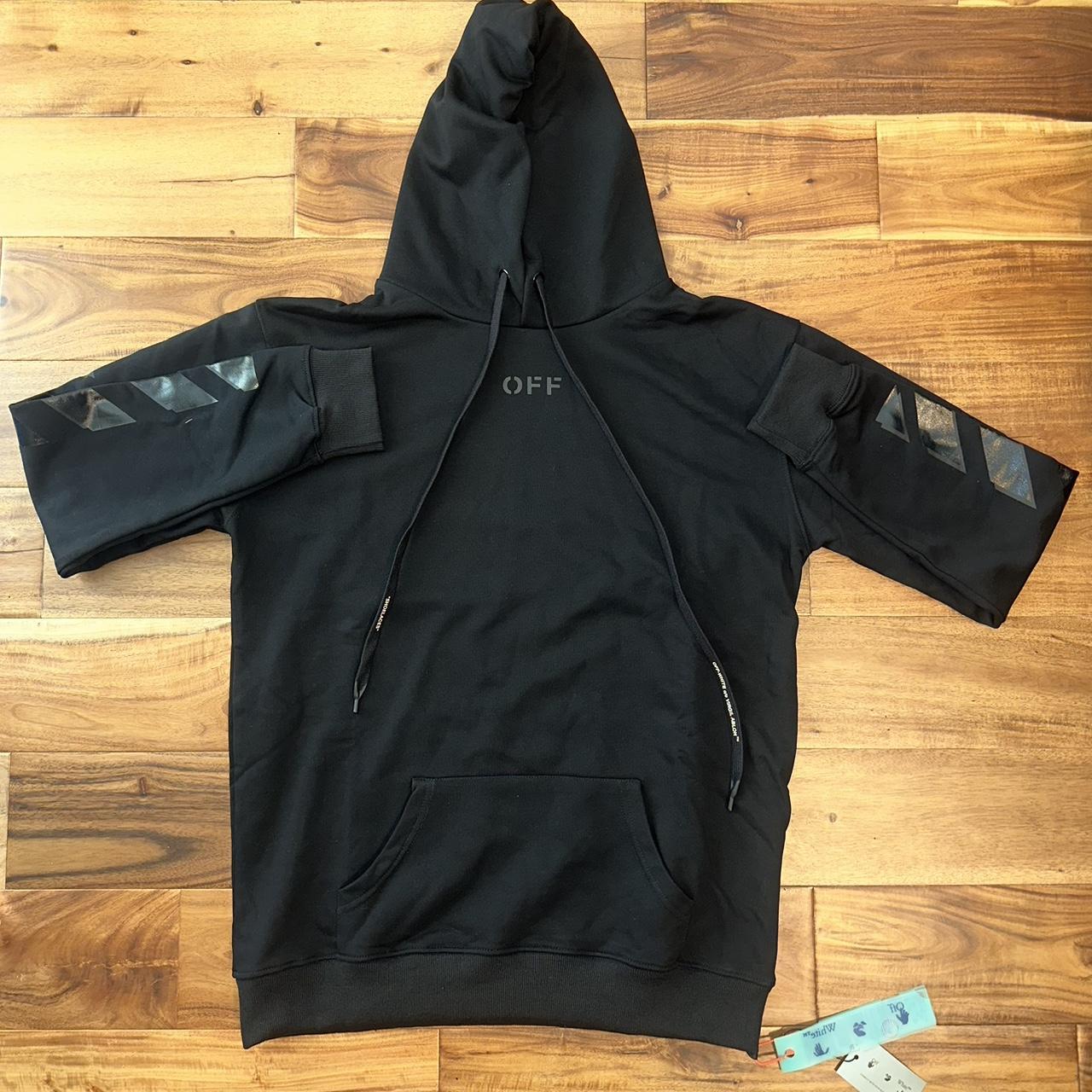 Off white x outlet champion black hoodie