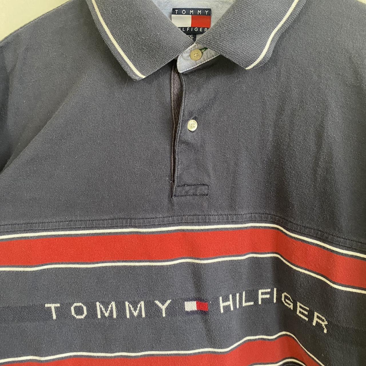 Y2K Collared Tommy Hilfiger Longsleeve this button... - Depop