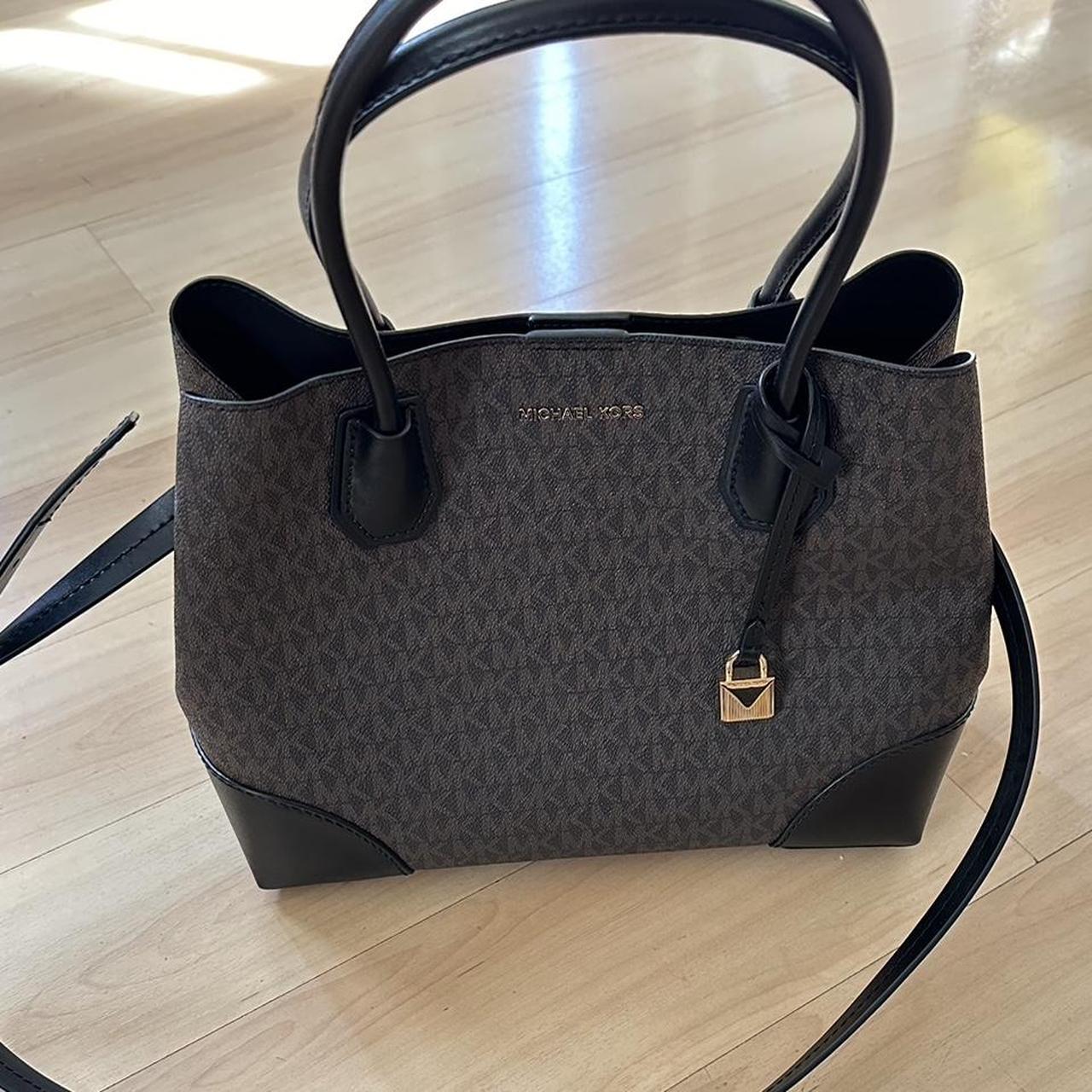 Michael Kors Black And Brown Bag Michael kors black and brown key bag Perfect... - Depop