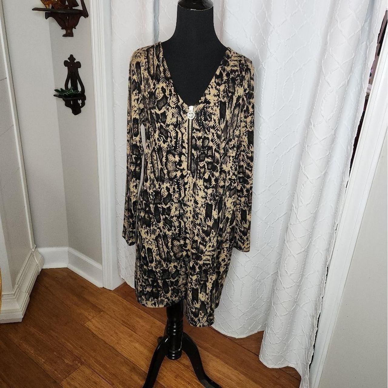 Michael Kors Chetah Print Sweater Dress Size. Depop