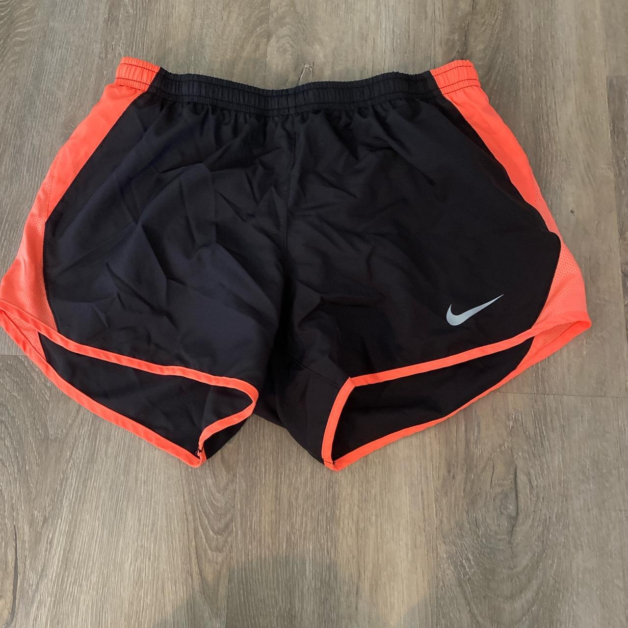 Orange and black nike shorts best sale