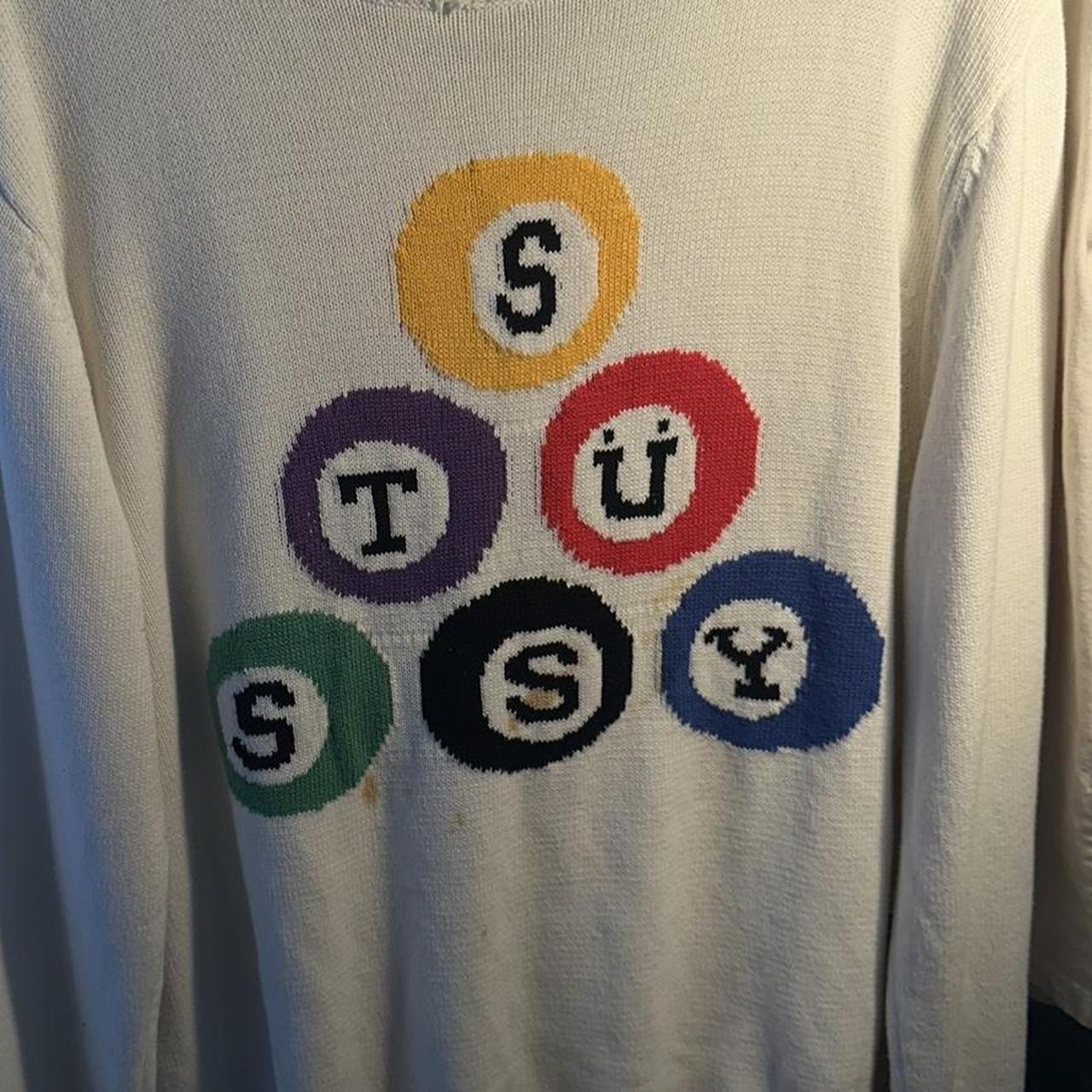 Stussy Curly S Sweater in Green (New, worn once) | Depop