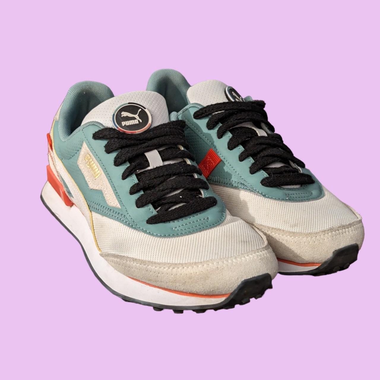 Puma Future Rider Go sneaker, white-mineral blue | Depop