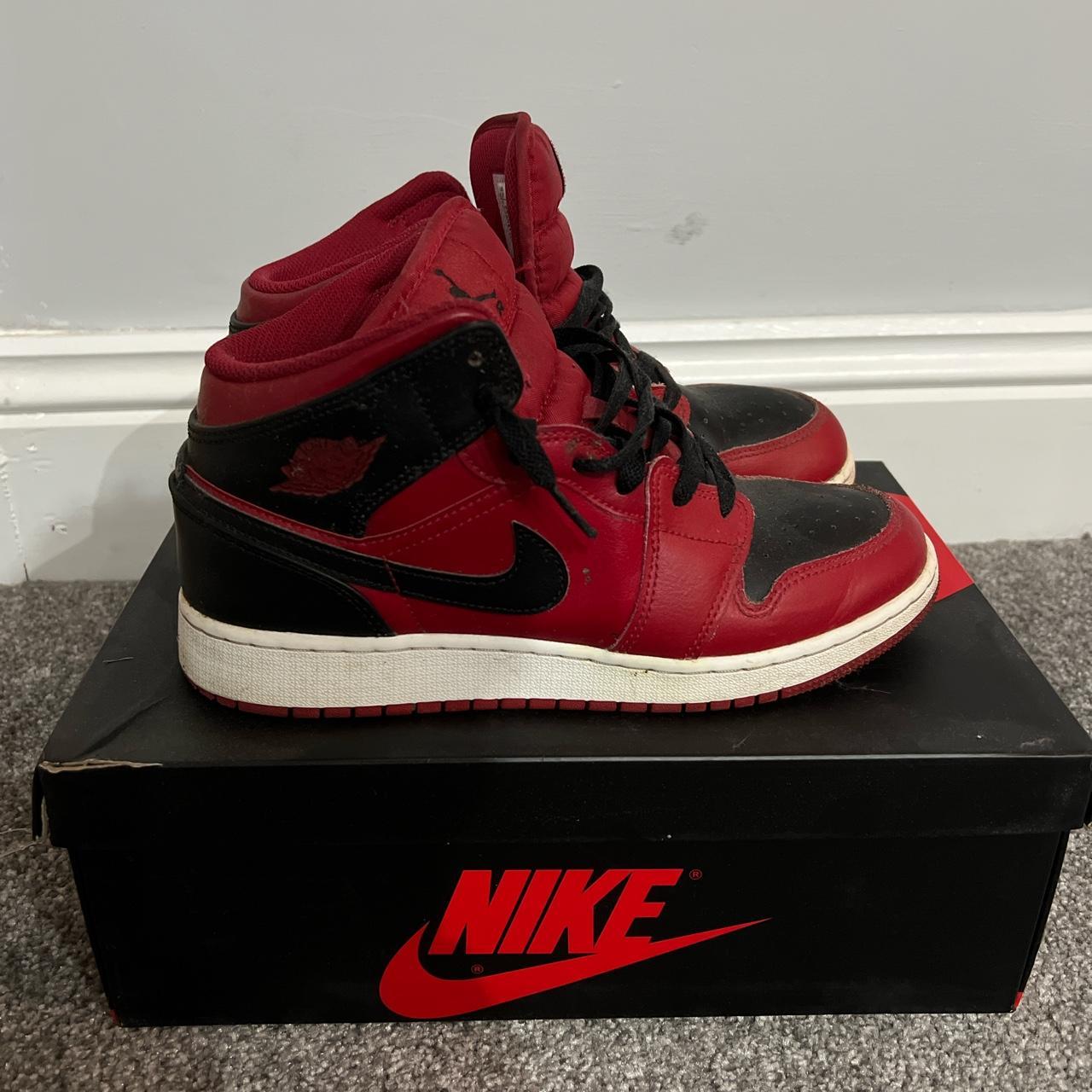 Jordan 1 red and black - Depop