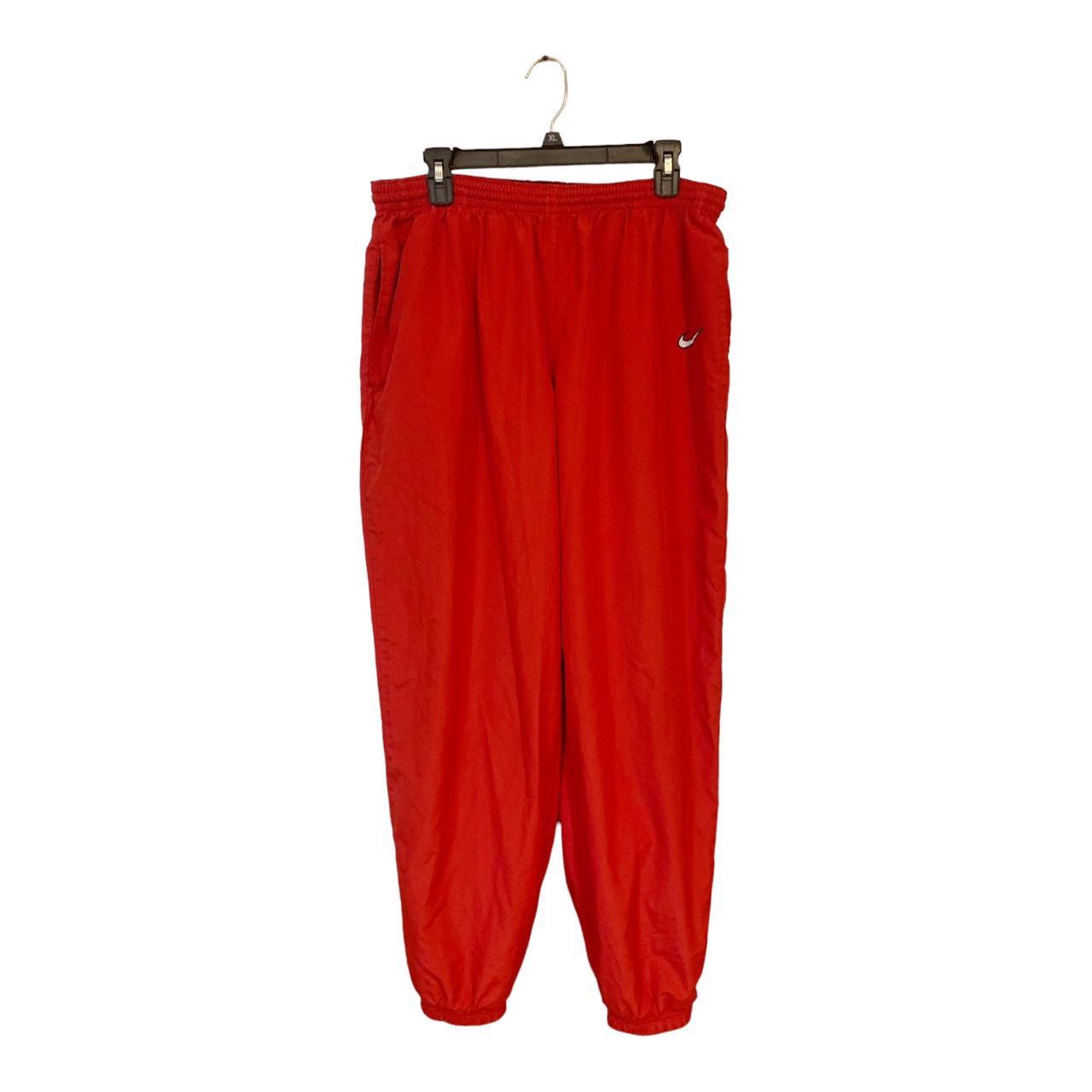 red nike windbreaker pants
