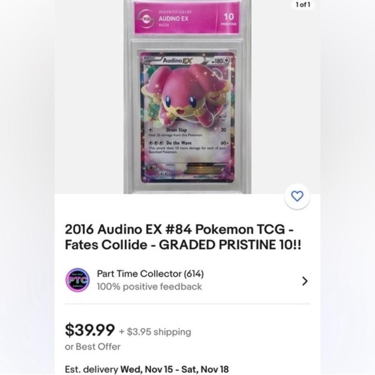 Pokémon 2016 Audino EX Card Mint condition 84/124-... - Depop