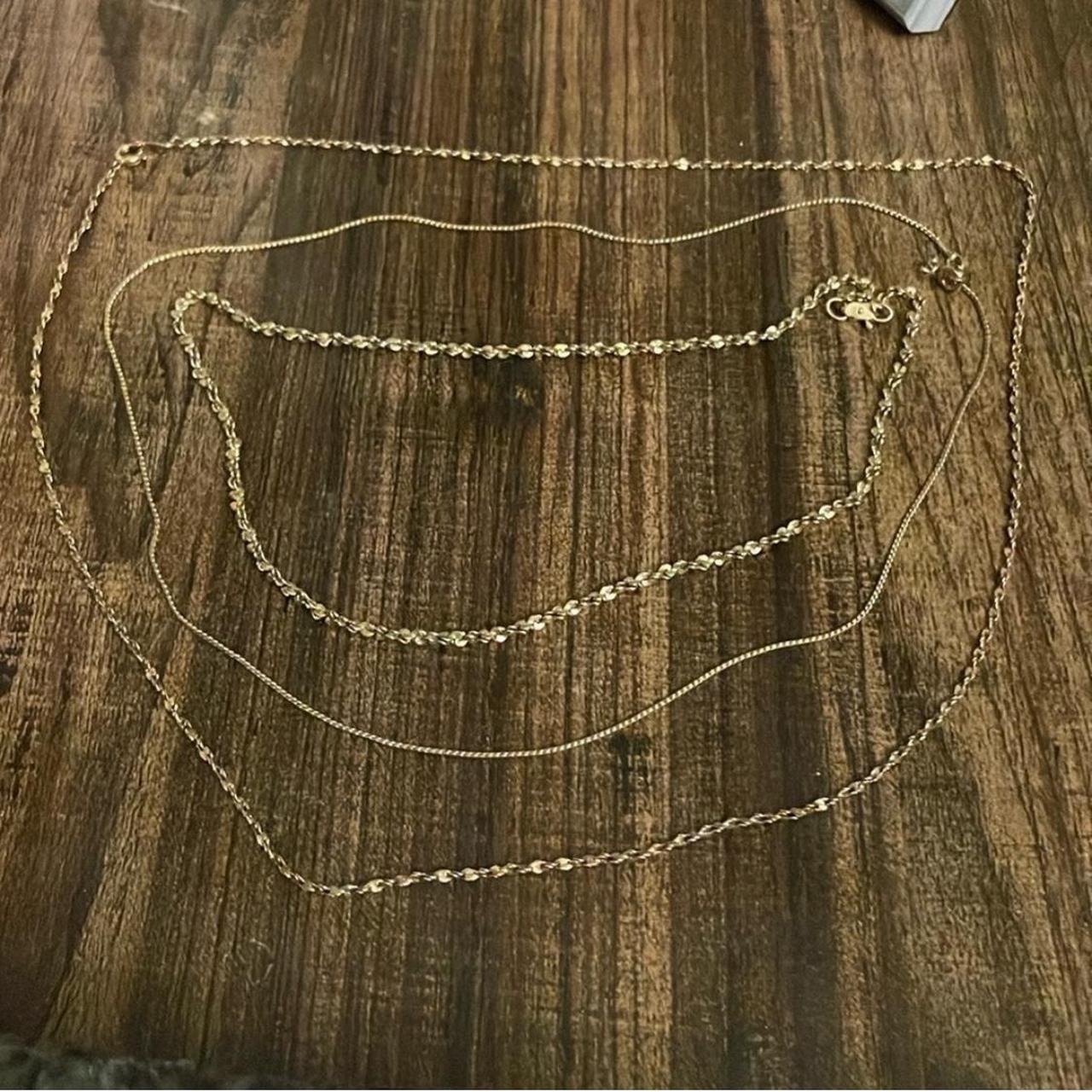 Macy’s PACK OF 3 10k Gold Plated Chains Condition... Depop