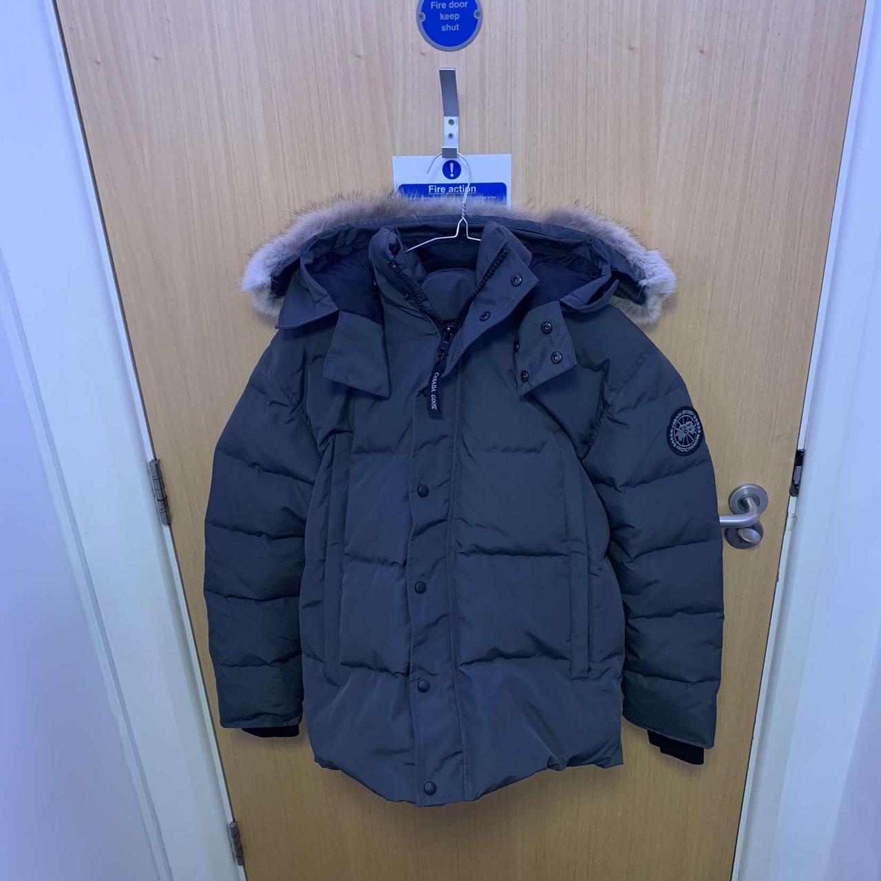 Canada Goose Grey Black Badge. - Depop