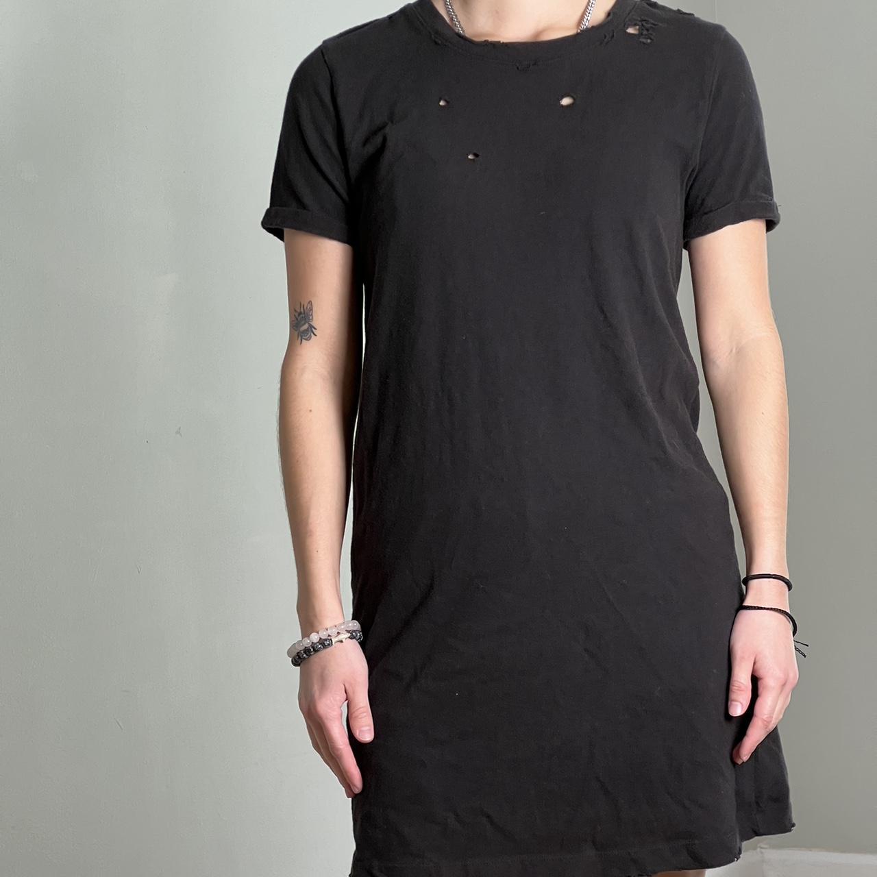 Black distressed Hollister T shirt dress Only worn