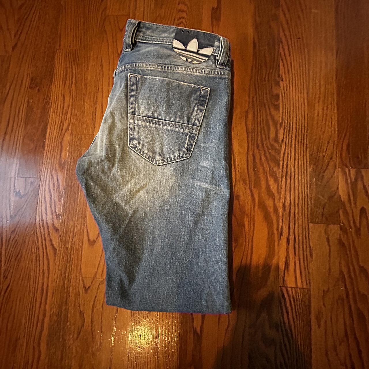 Adidas X Diesel Industry Wide leg jeans 33W 32L - Depop
